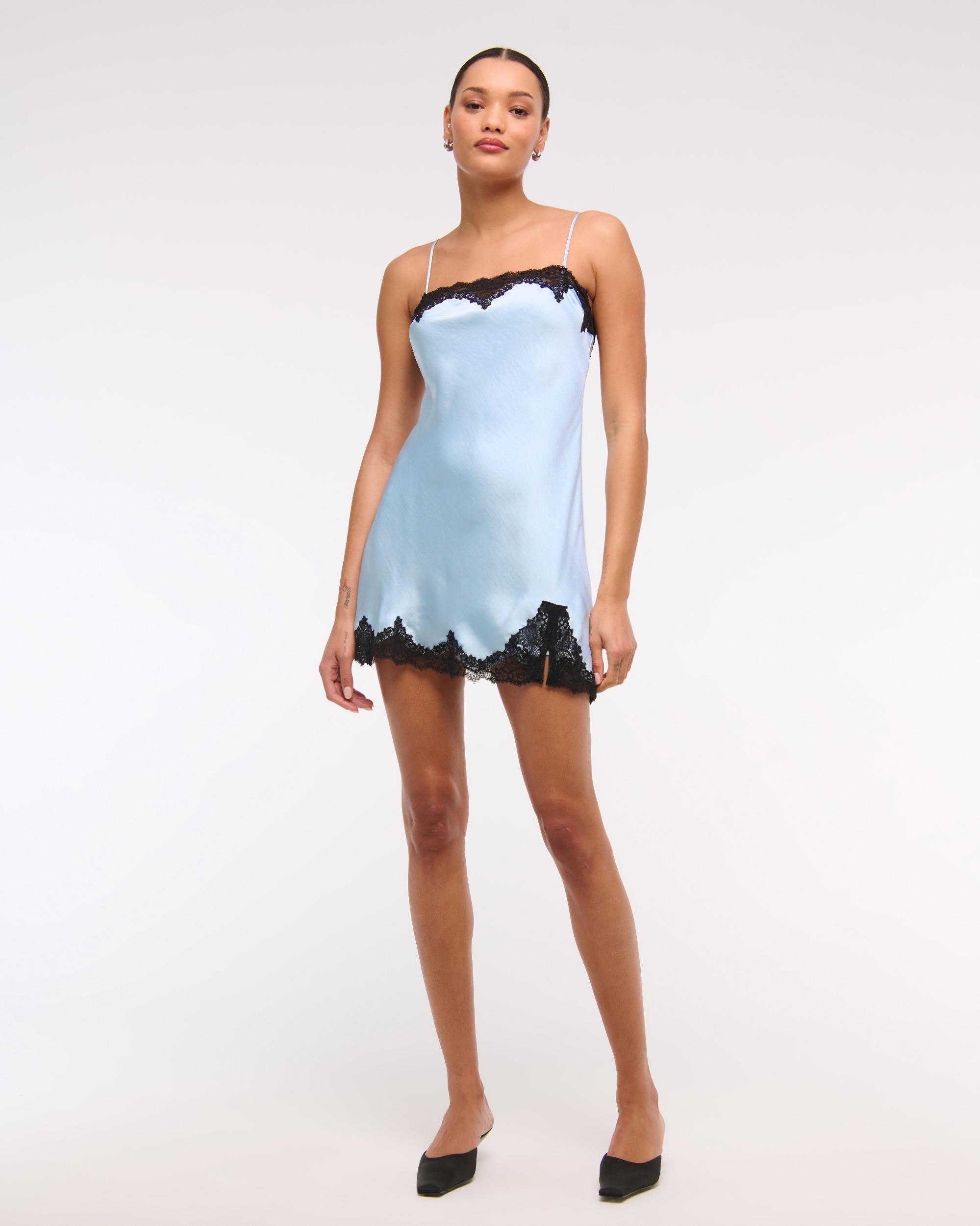 Lace Slip Mini Dress Product Image