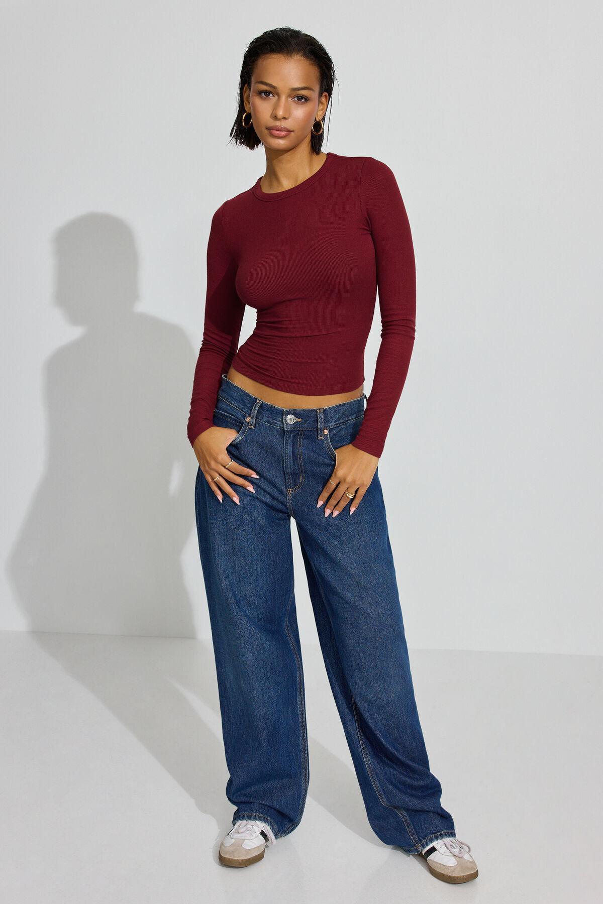 Estelle Ribbed Long Sleeve T Shirt Product Image