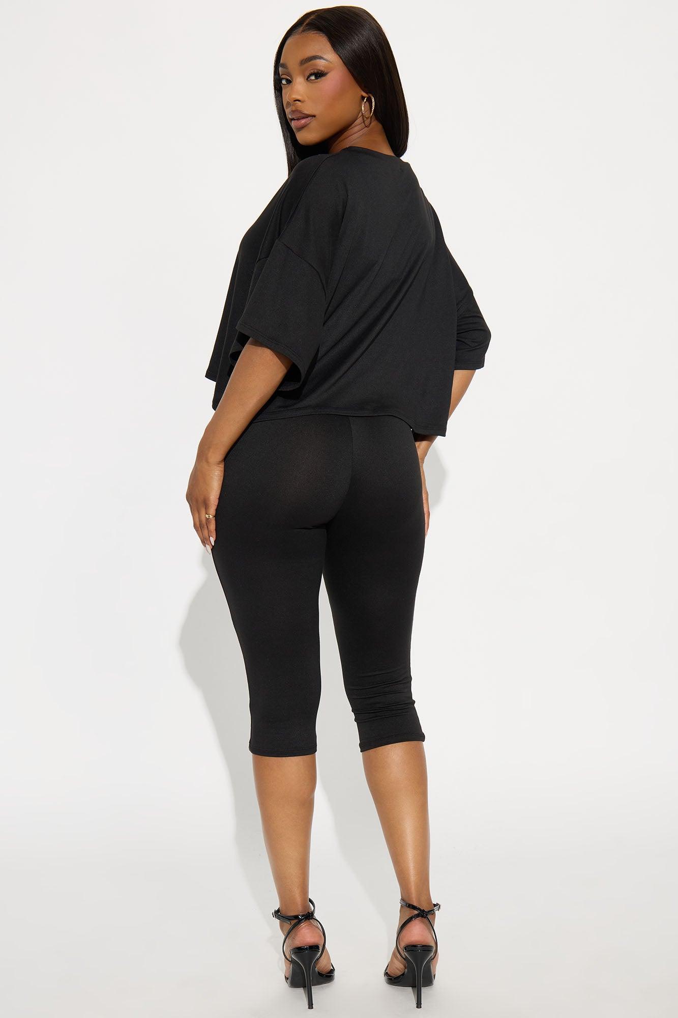 Morning Classes Capri Set - Black Product Image