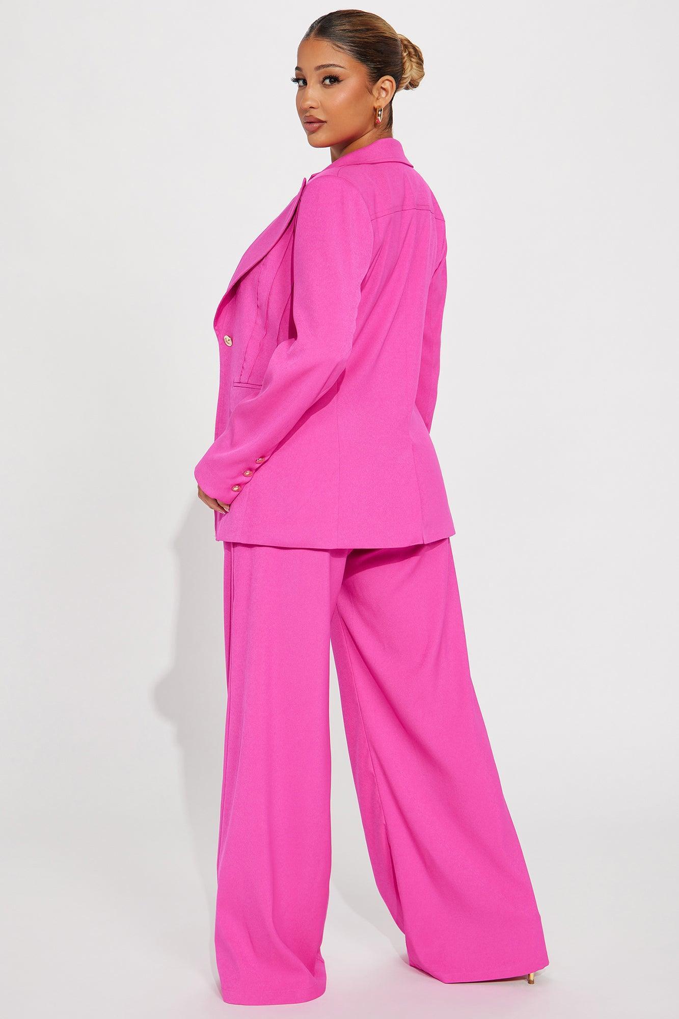 Trial And Error Pant Set - Fuchsia Product Image