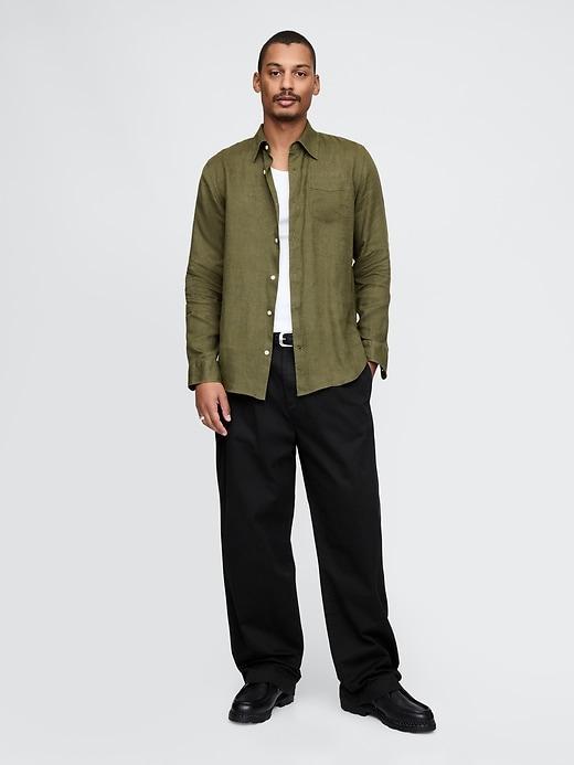 100% Linen Classic Shirt Product Image