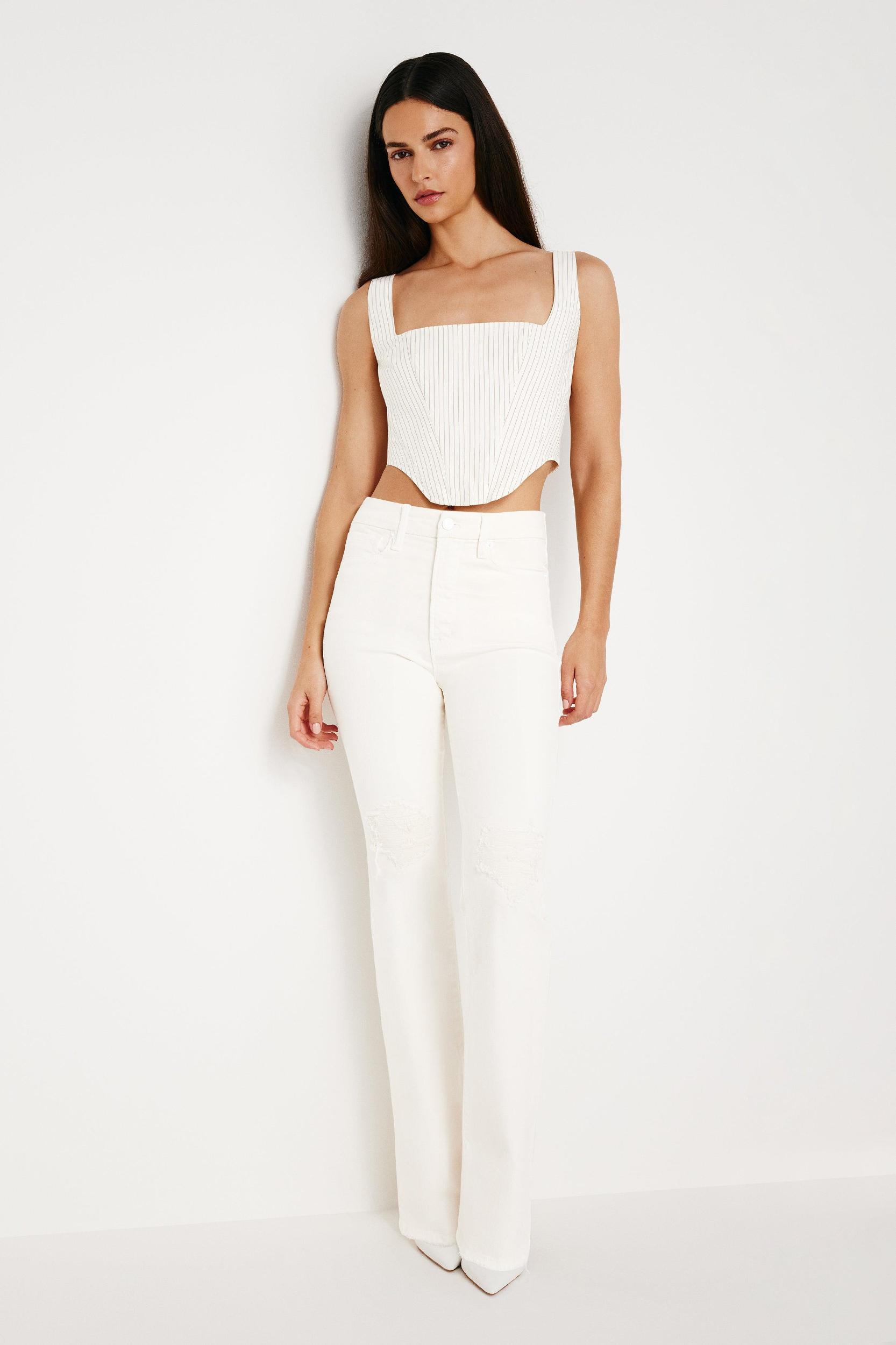 GOOD CLASSIC LIGHT COMPRESSION BOOTCUT JEANS | CLOUD WHITE Product Image