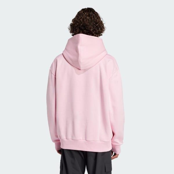 adidas ALL SZN Fleece Hoodie True Pink L Mens Product Image