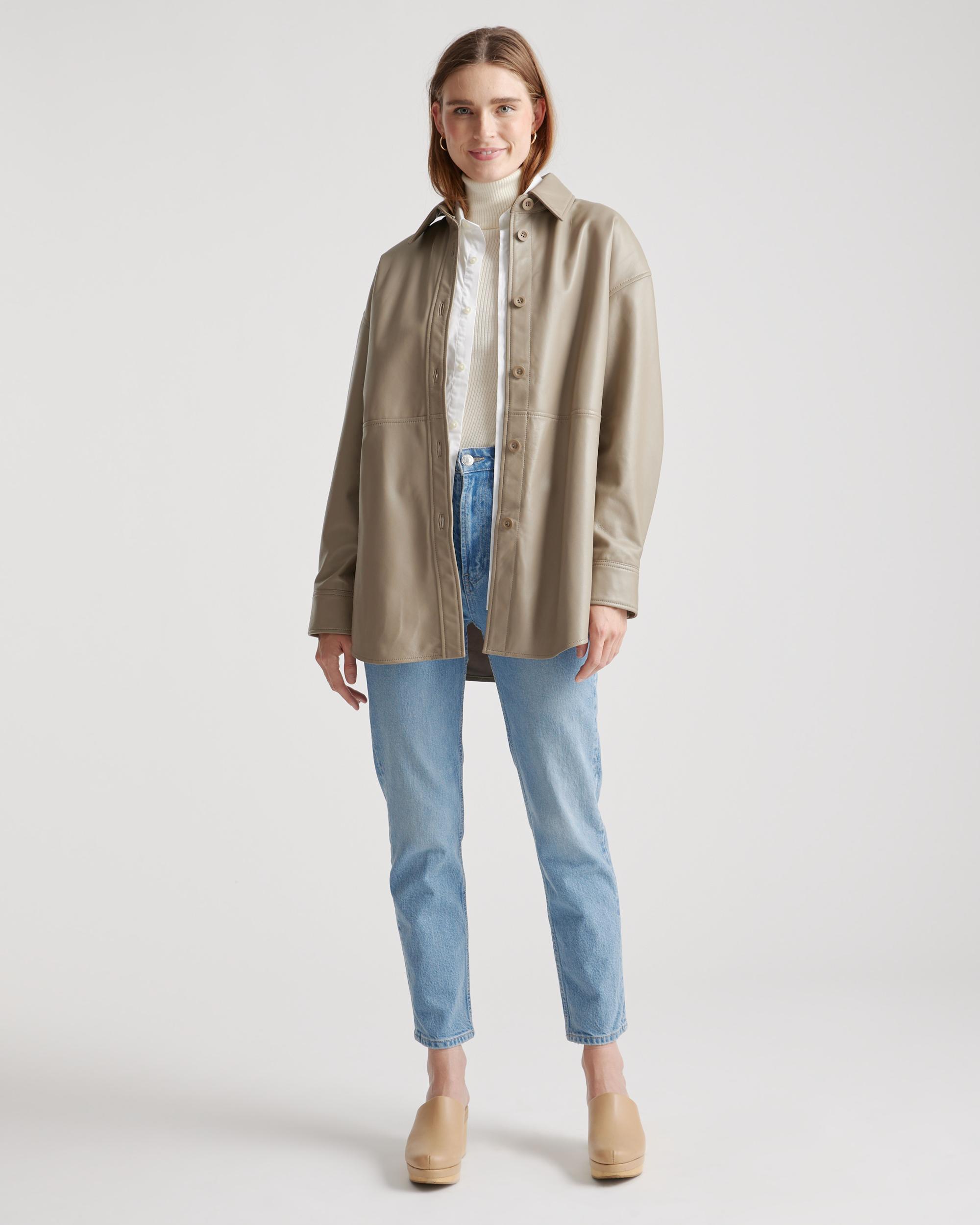 Quince | Women's Shirt Jacket Leather Product Image