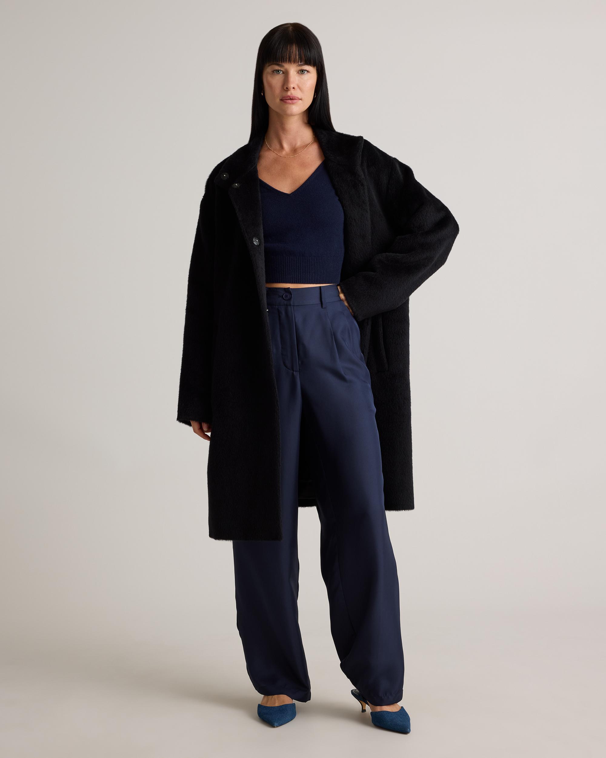 Quince | Women's Alpaca-Wool Stand Collar Coat Size XS Product Image