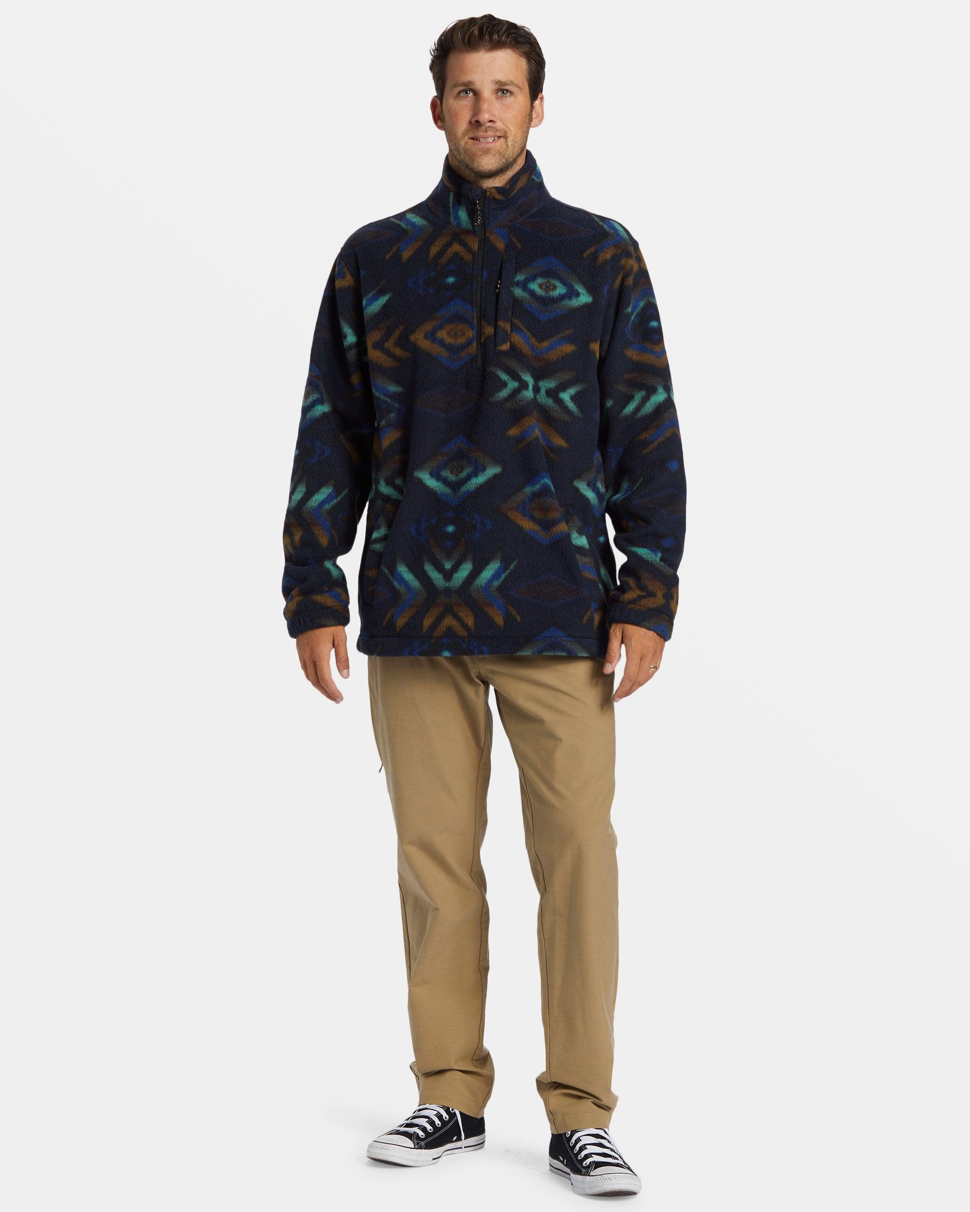 Boundary Polar Fleece Half Zip Pullover - Navy Male Product Image