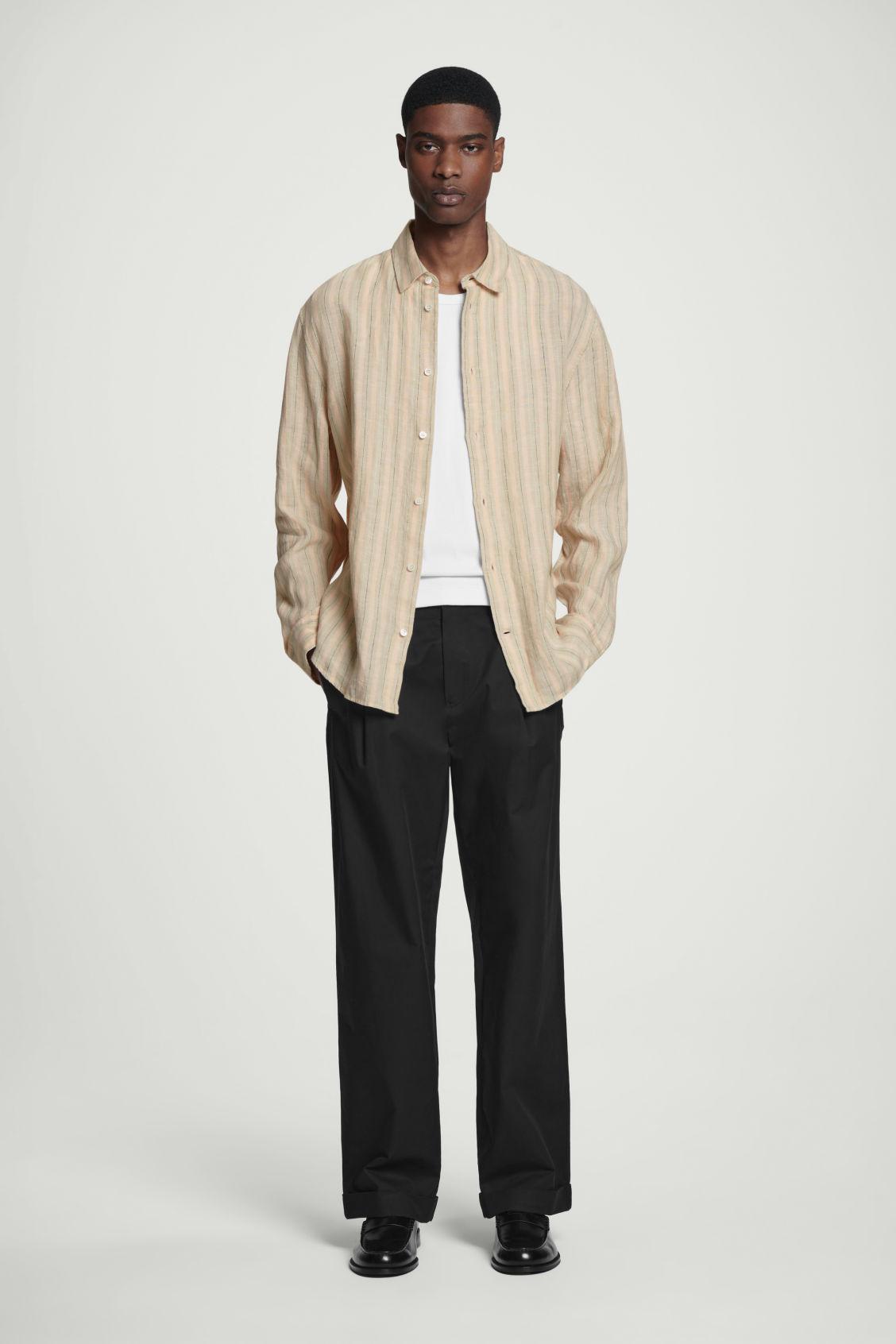 RELAXED LINEN LONG-SLEEVED SHIRT Product Image