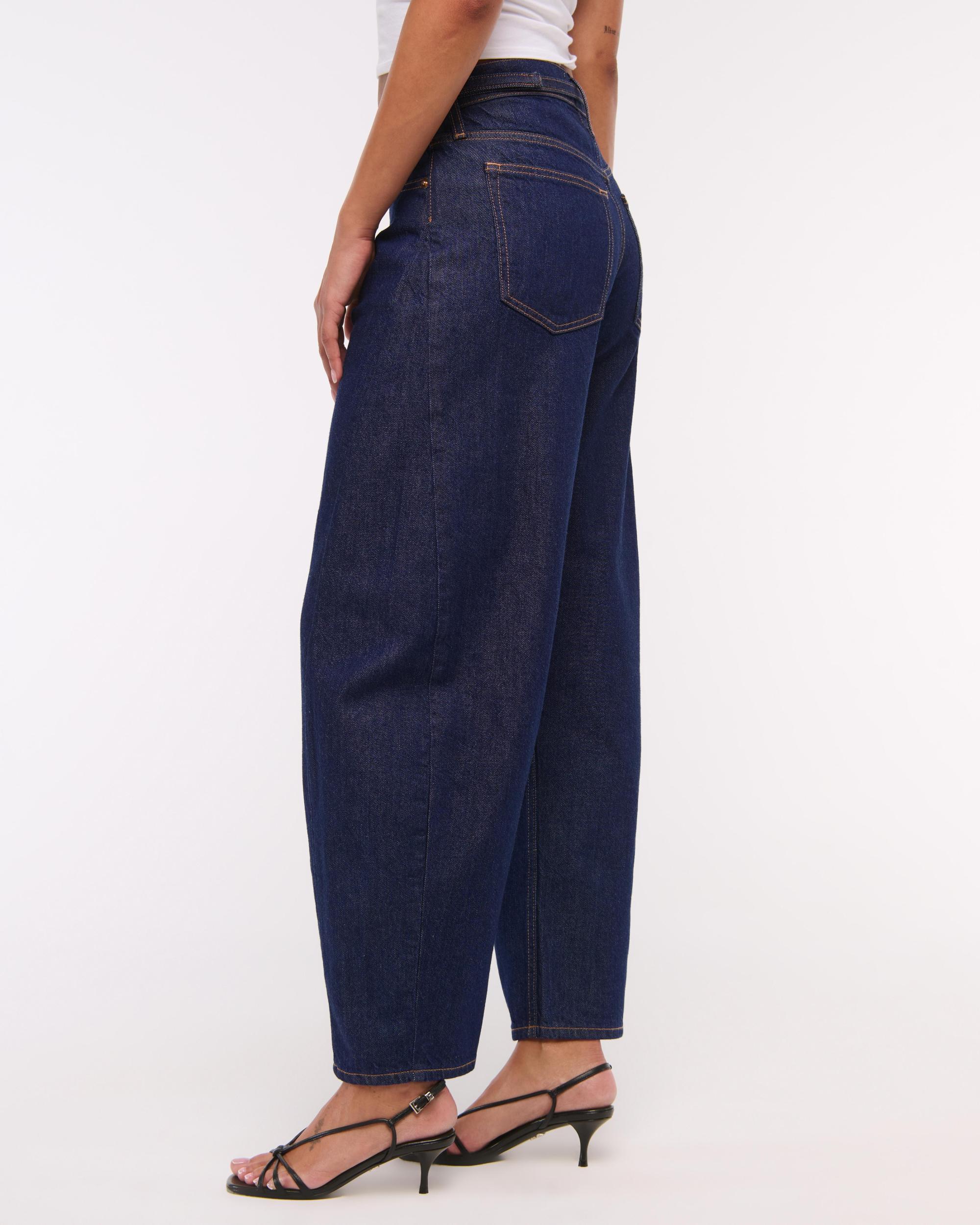 Mid Rise Barrel Jean Product Image
