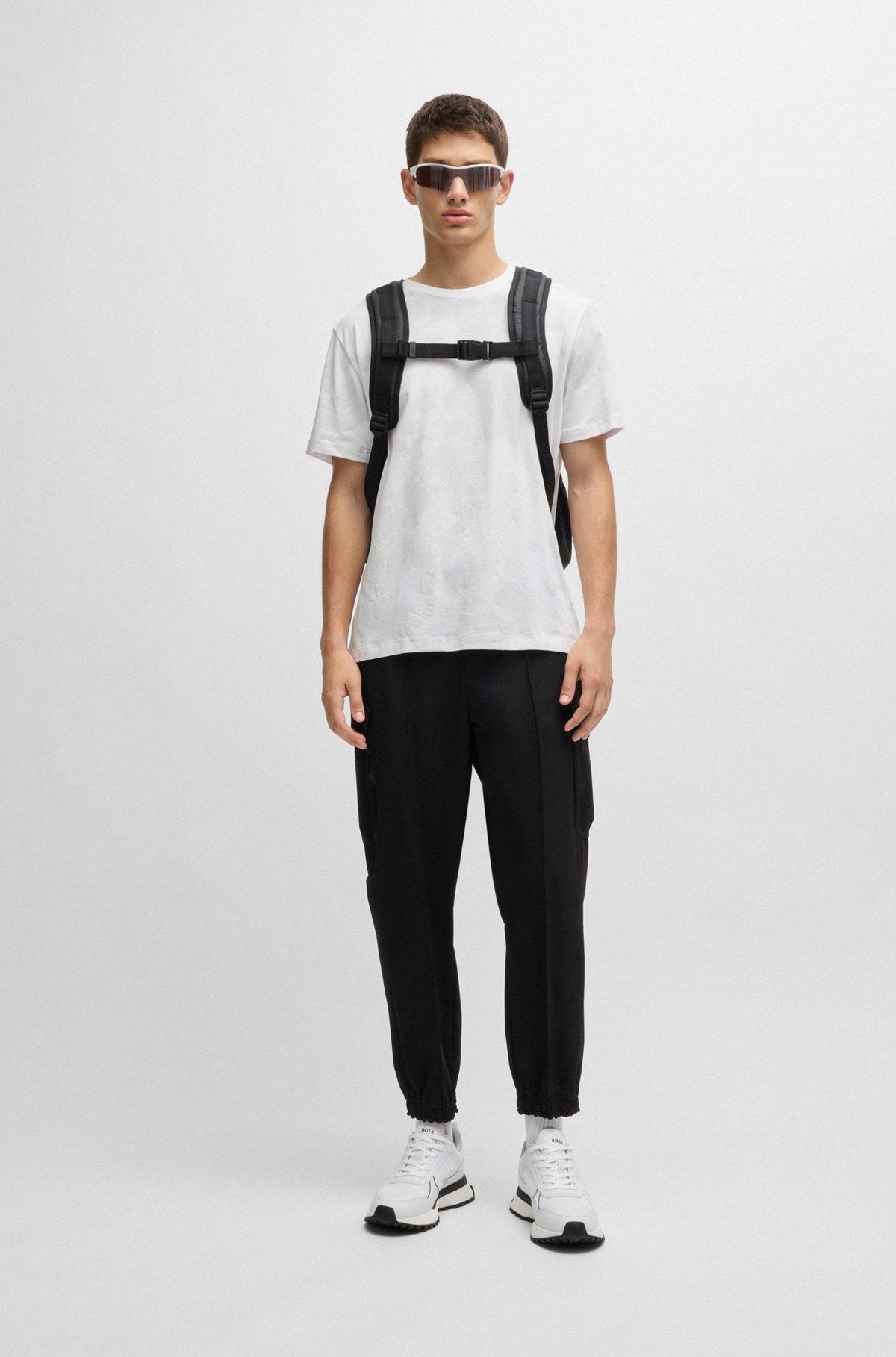 Relaxed-fit T-shirt with decorative reflective print Product Image