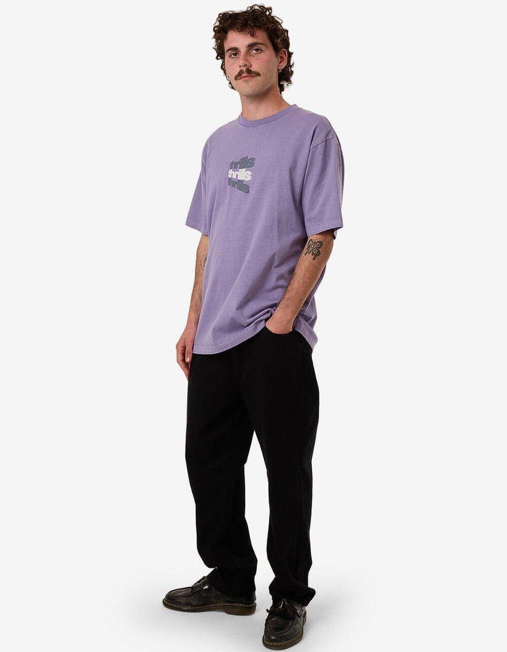 THRILLS Relax Your Eyes Mens Oversized Tee - PURPLE Product Image