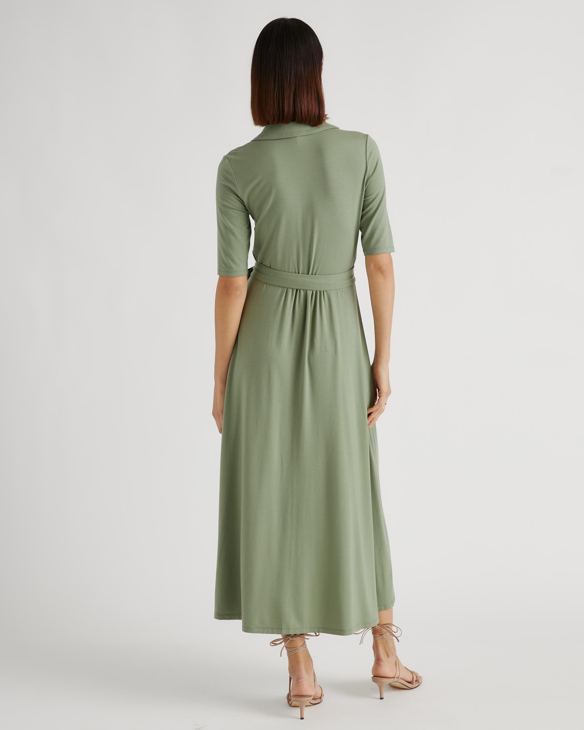 Quince | Women's Tencel Jersey Midi Wrap Dress Product Image