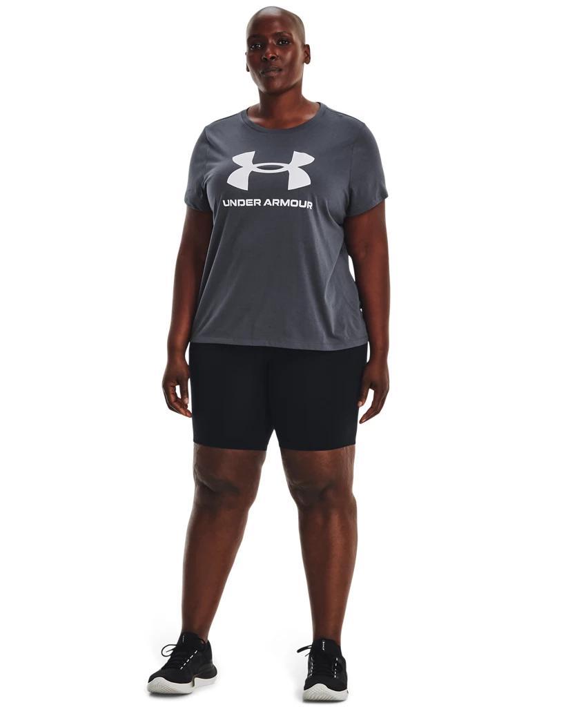 Plus Size Women's Under Armour 8-in. High-Rise Motion Bike Shorts, Size: 1XL, Black  Gray Product Image