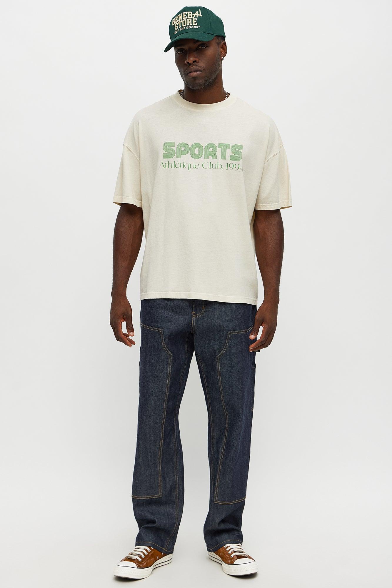 Sports Athletique Club Oversized 1994 Short Sleeve Tee - Cream Product Image