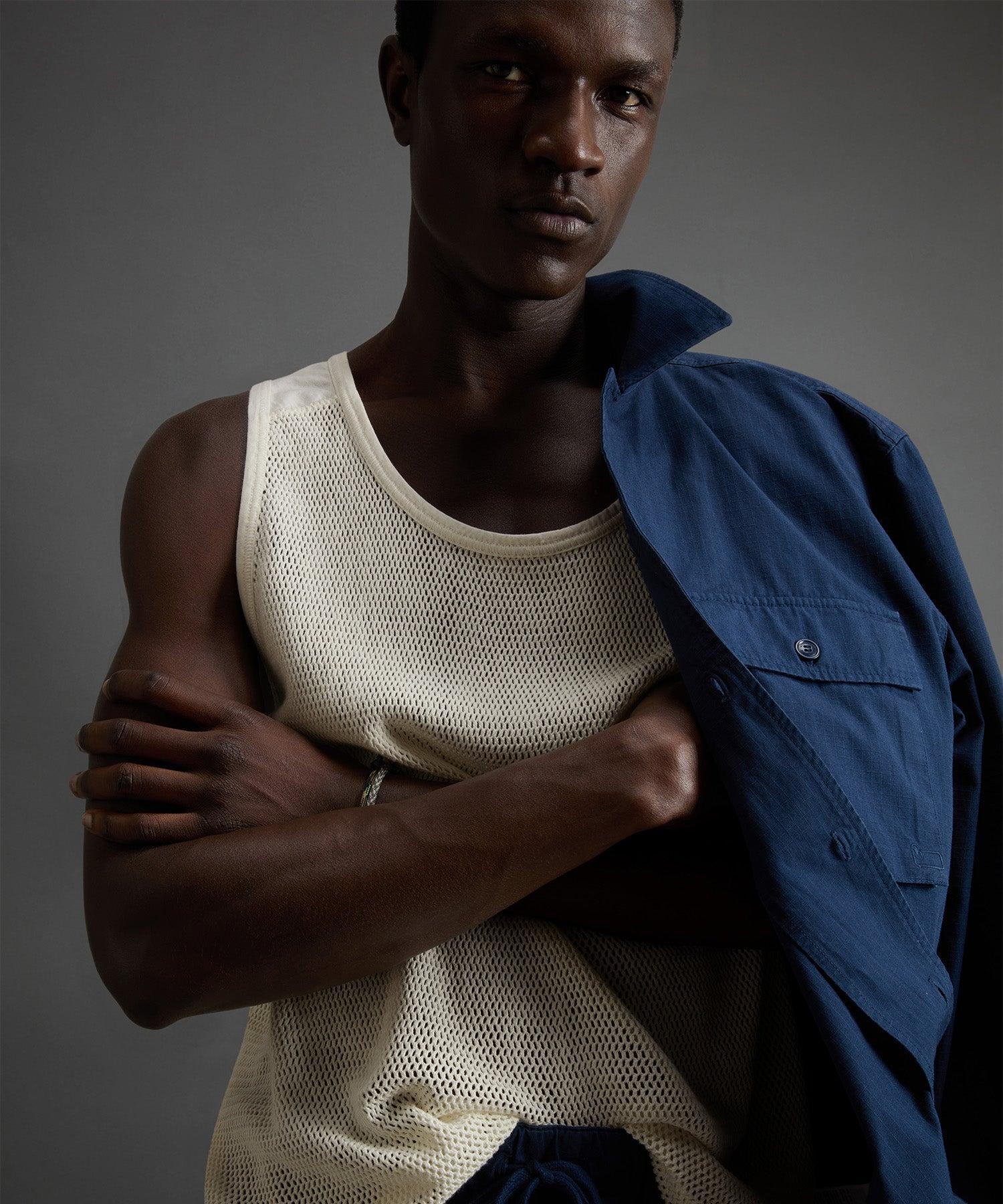 Todd Snyder x Woolrich Mesh Tank in Bisque Product Image