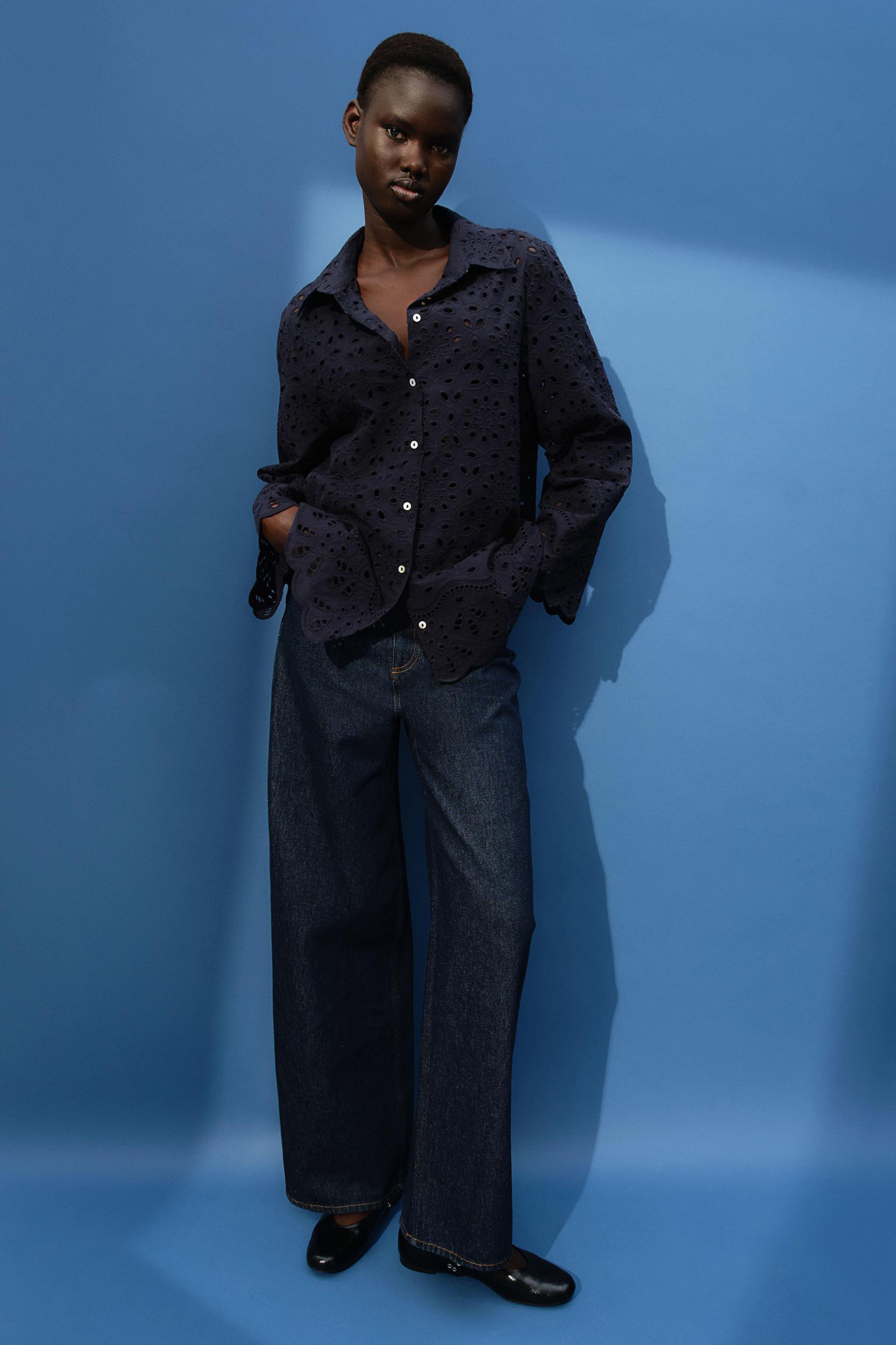 Eyelet Embroidered Shirt Product Image