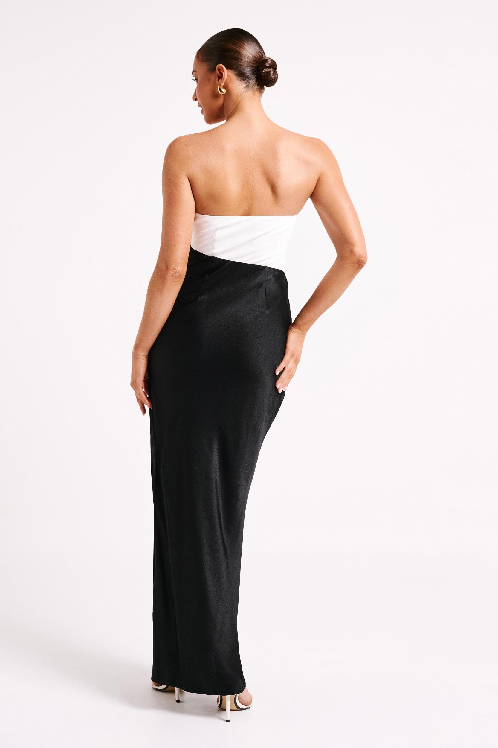 Miranda Contrast Maxi Dress - Black/White Product Image