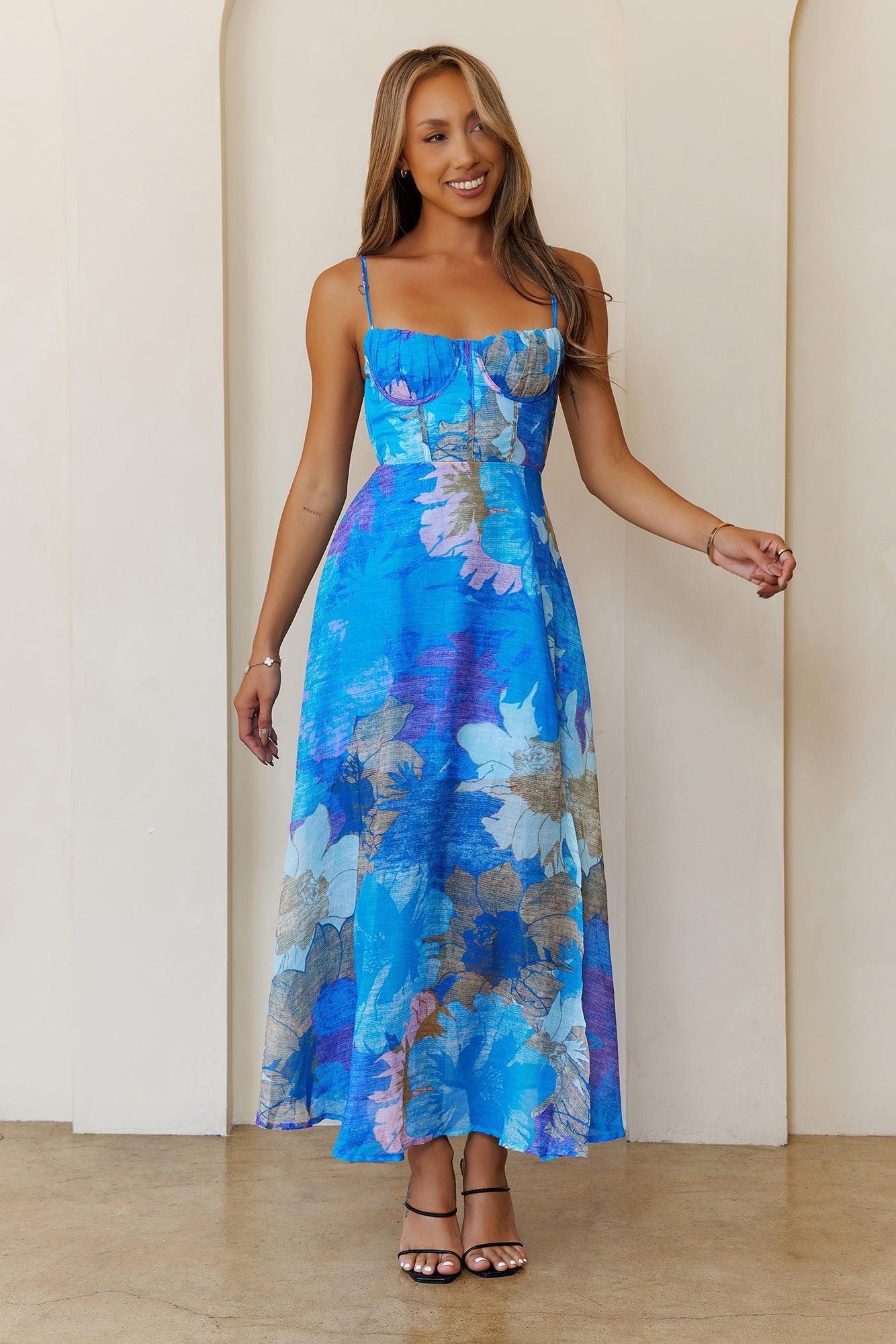 Chic State of Mind Maxi Dress Blue Product Image