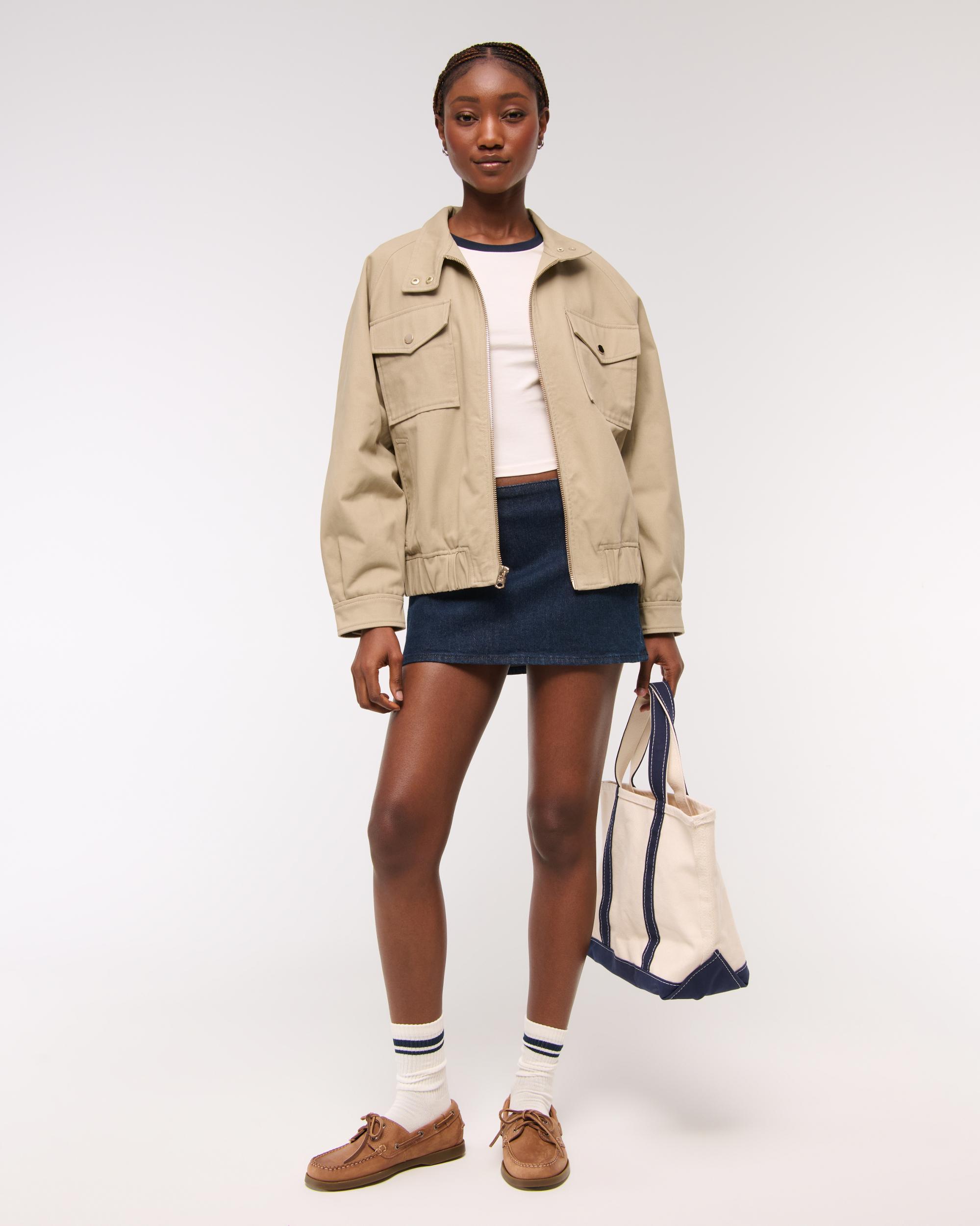 Relaxed Twill Bomber Jacket Product Image