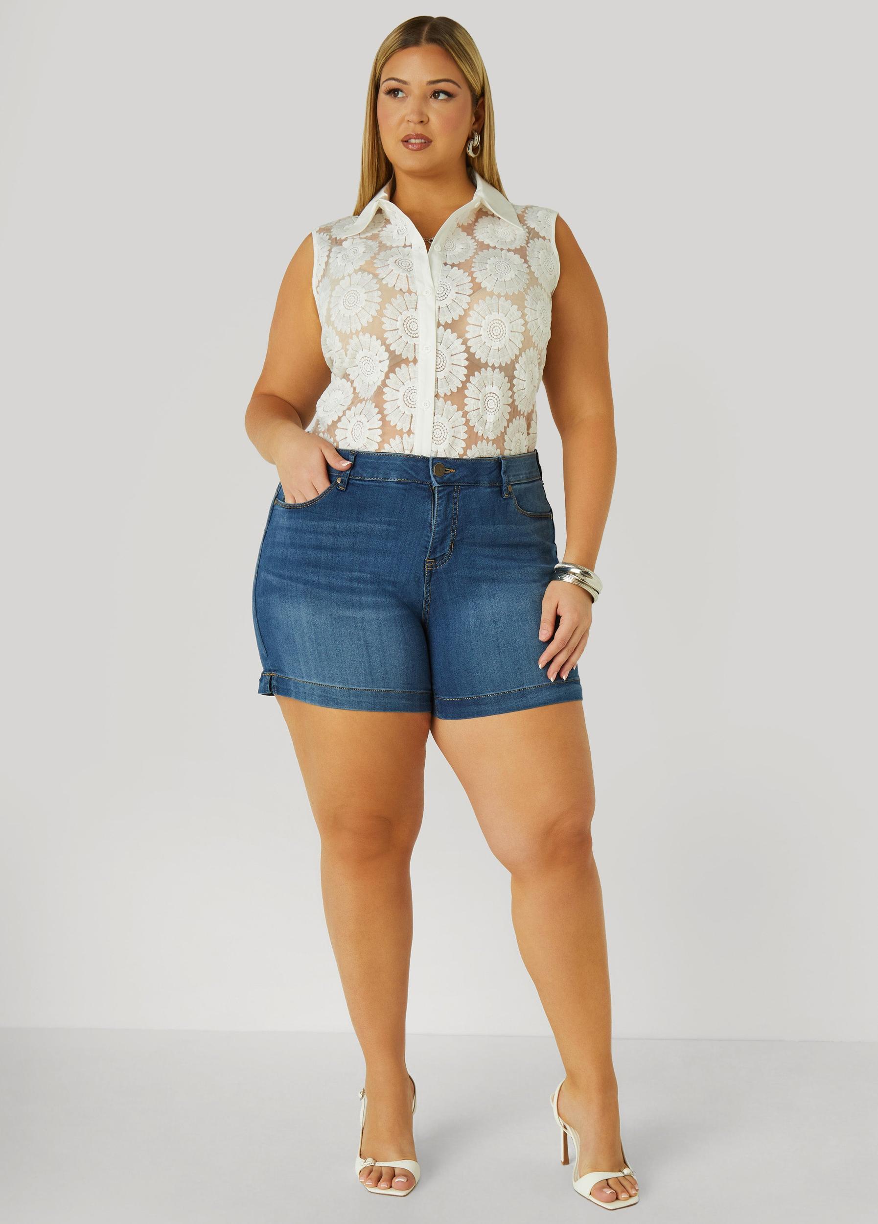 Floral Embroidered Mesh Shirt Product Image