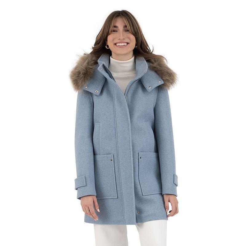 Womens Nine West Modern Duffle Coat with Removeable Hood Product Image