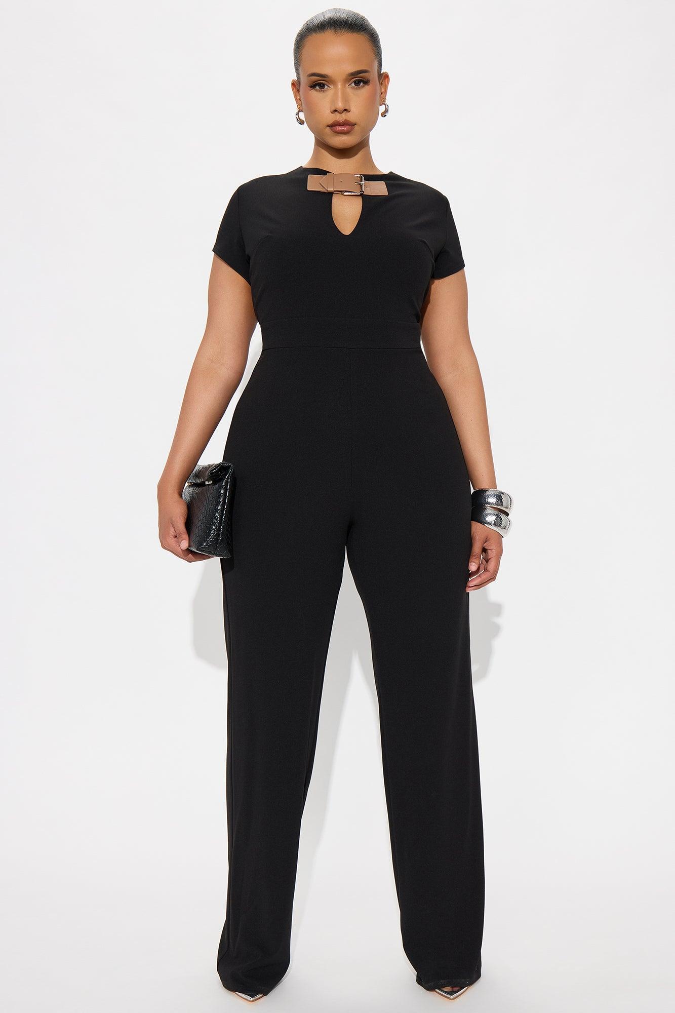Harper Buckle Jumpsuit - Black Product Image