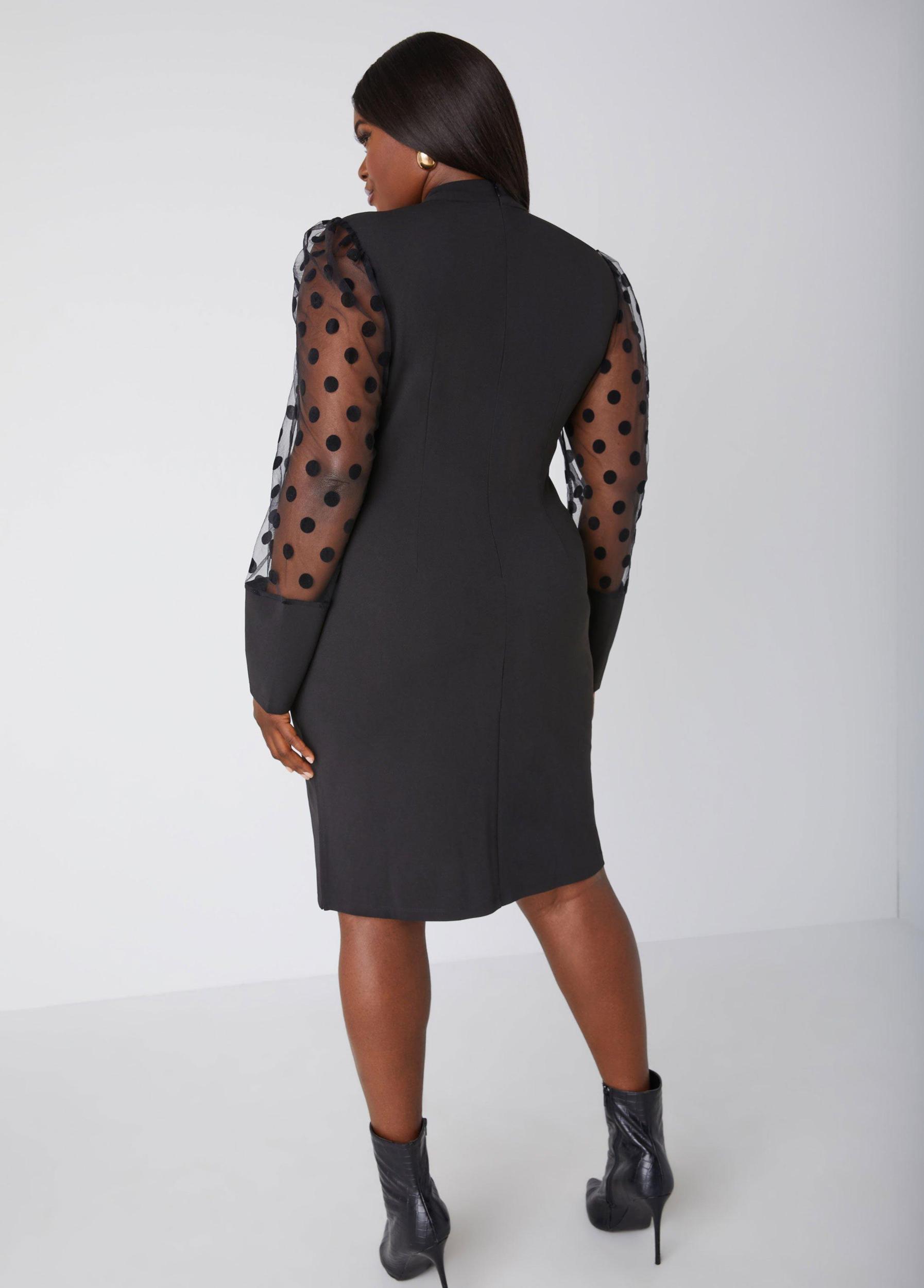 Embellished Paneled Bodycon Dress Product Image