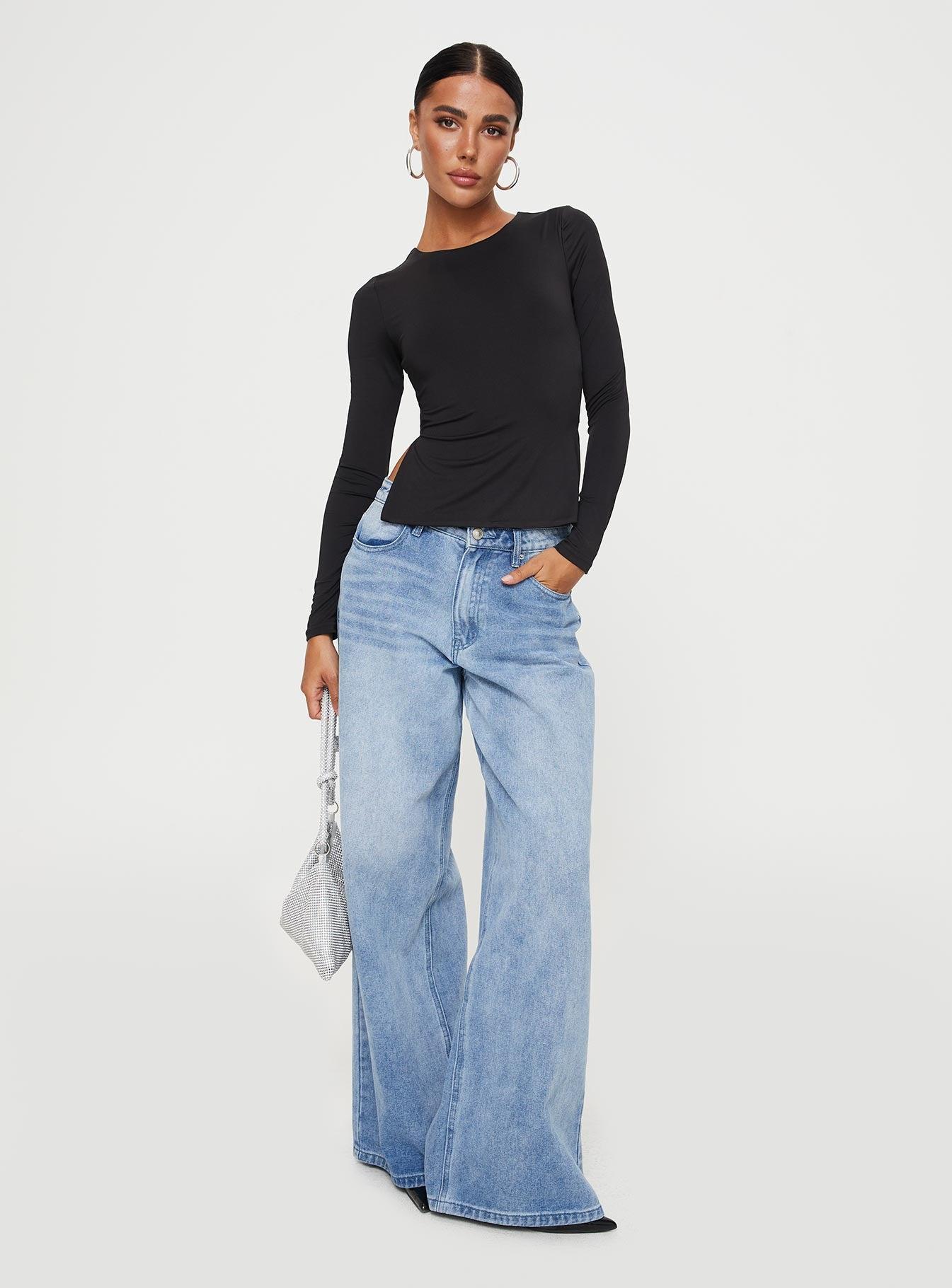 Uzo Long Sleeve Top Black Product Image