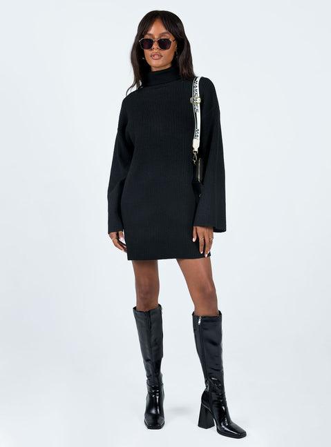 Sonelle Knit Mini Dress Black Product Image