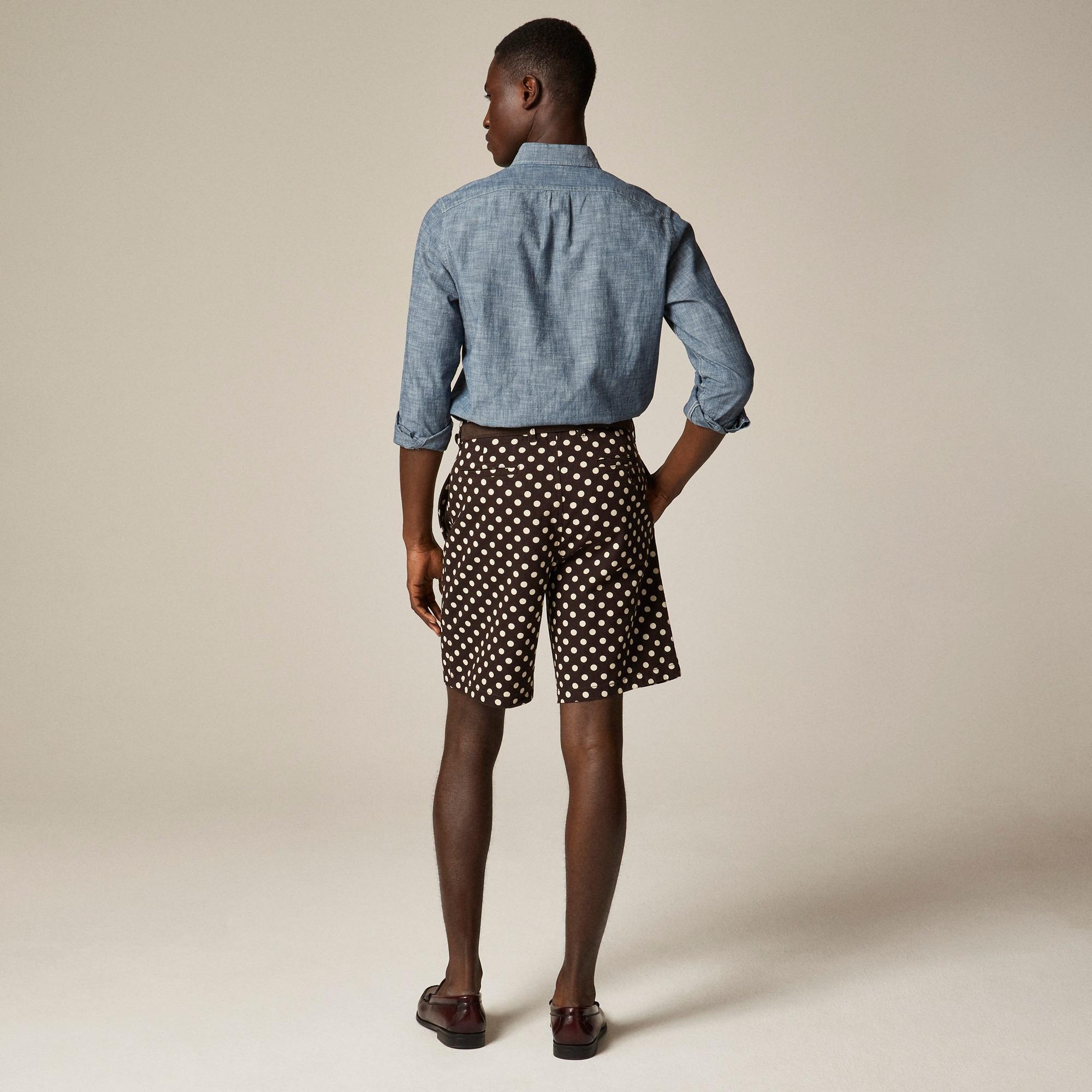 9" Relaxed chino short in polka dot Product Image