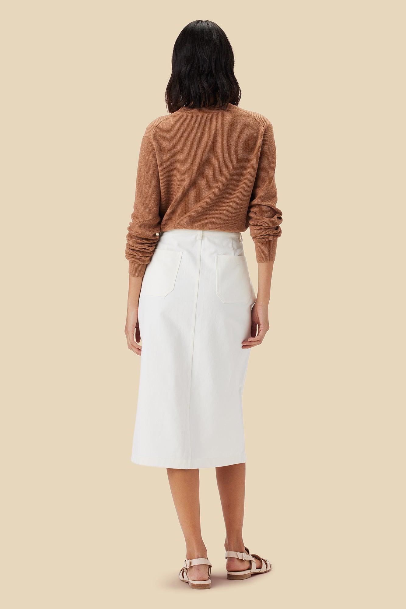 Lina Organic Cotton Skirt - Ivory Product Image