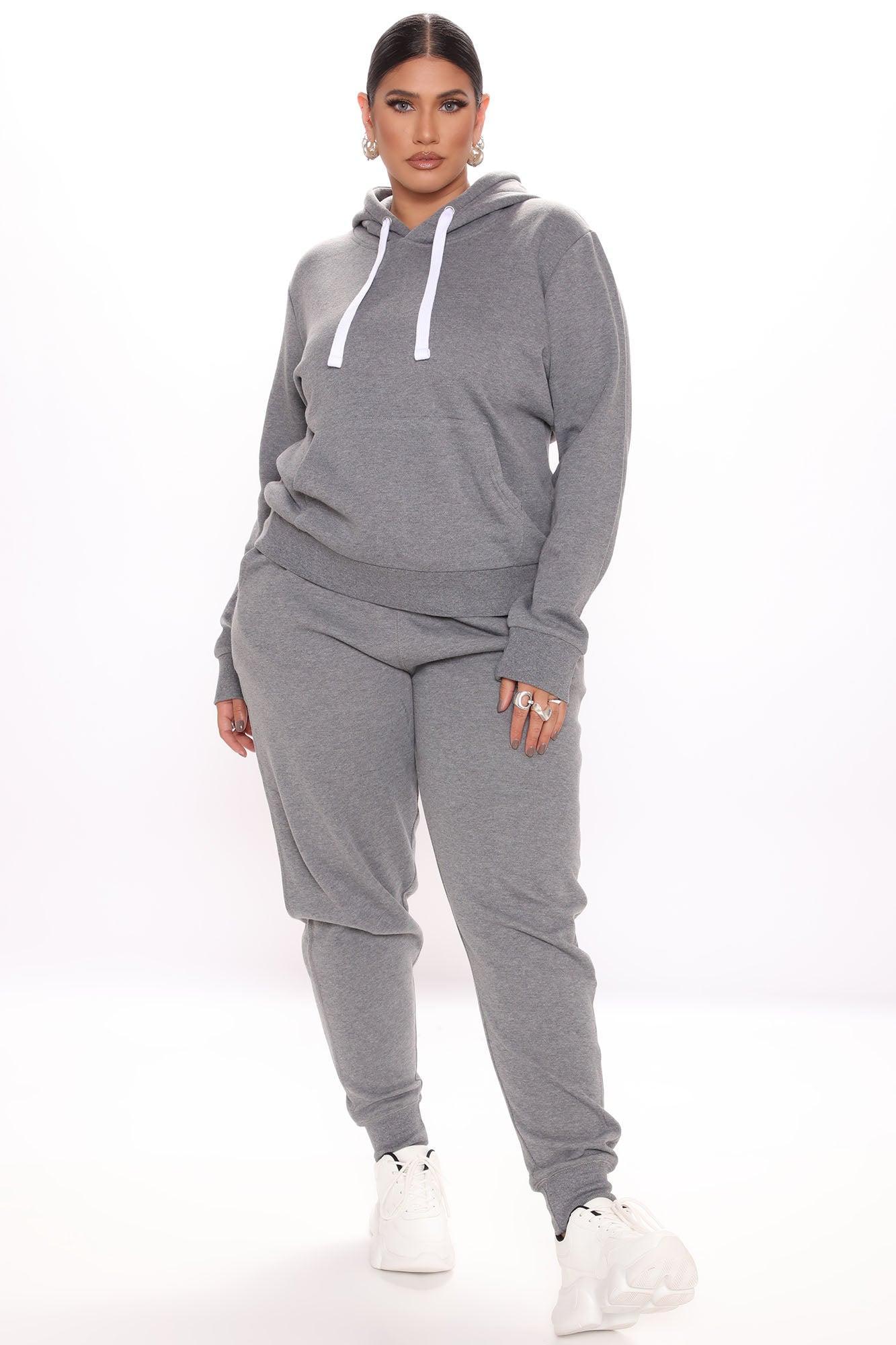 Relaxed Vibe Solid Hoodie - Heather Grey Product Image