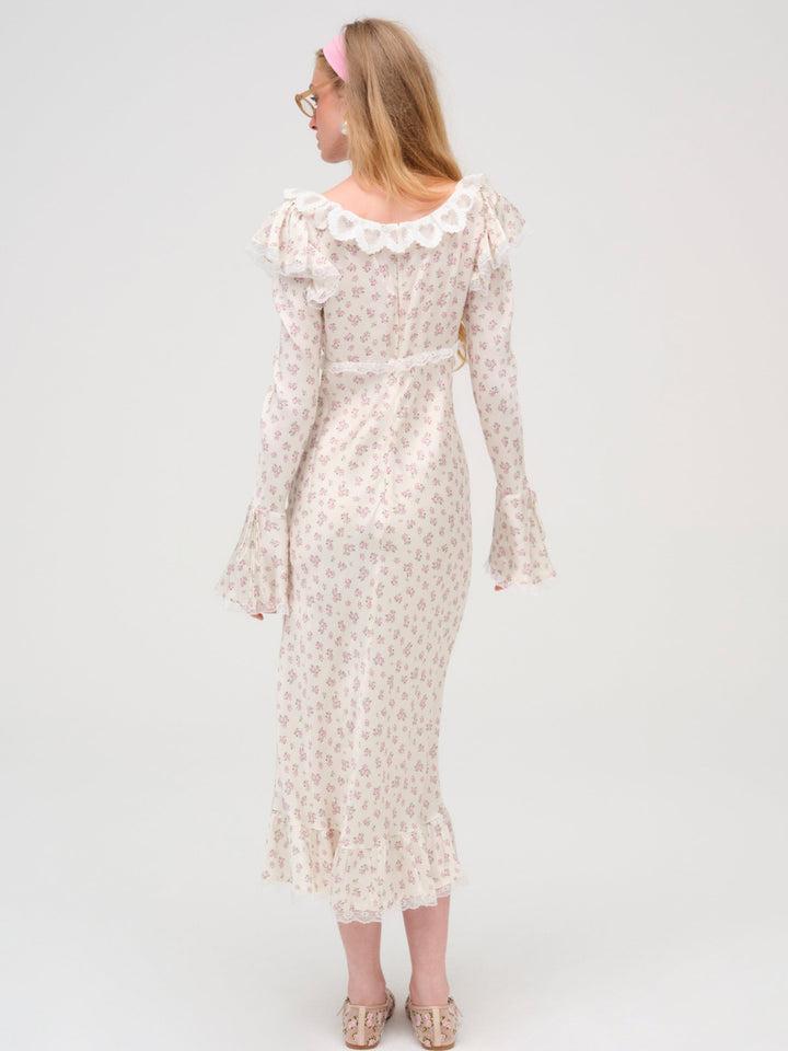 Pastel Fields Midi Dress — Ivory Product Image