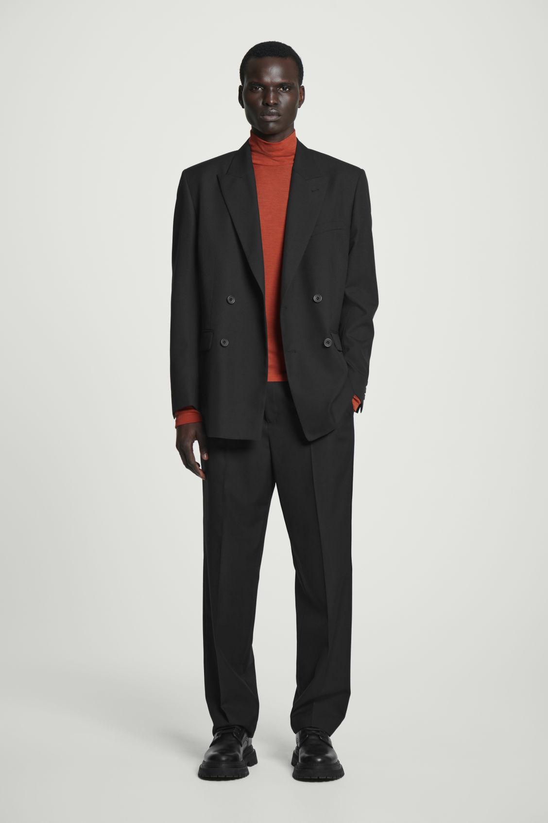 SLIM WOOL-JERSEY ROLLNECK TOP Product Image