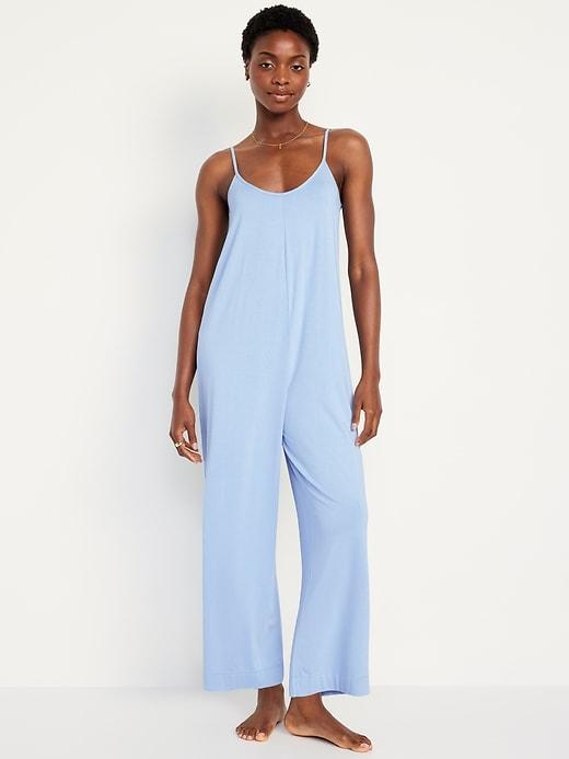 Knit Jersey Pajama Jumpsuit Product Image