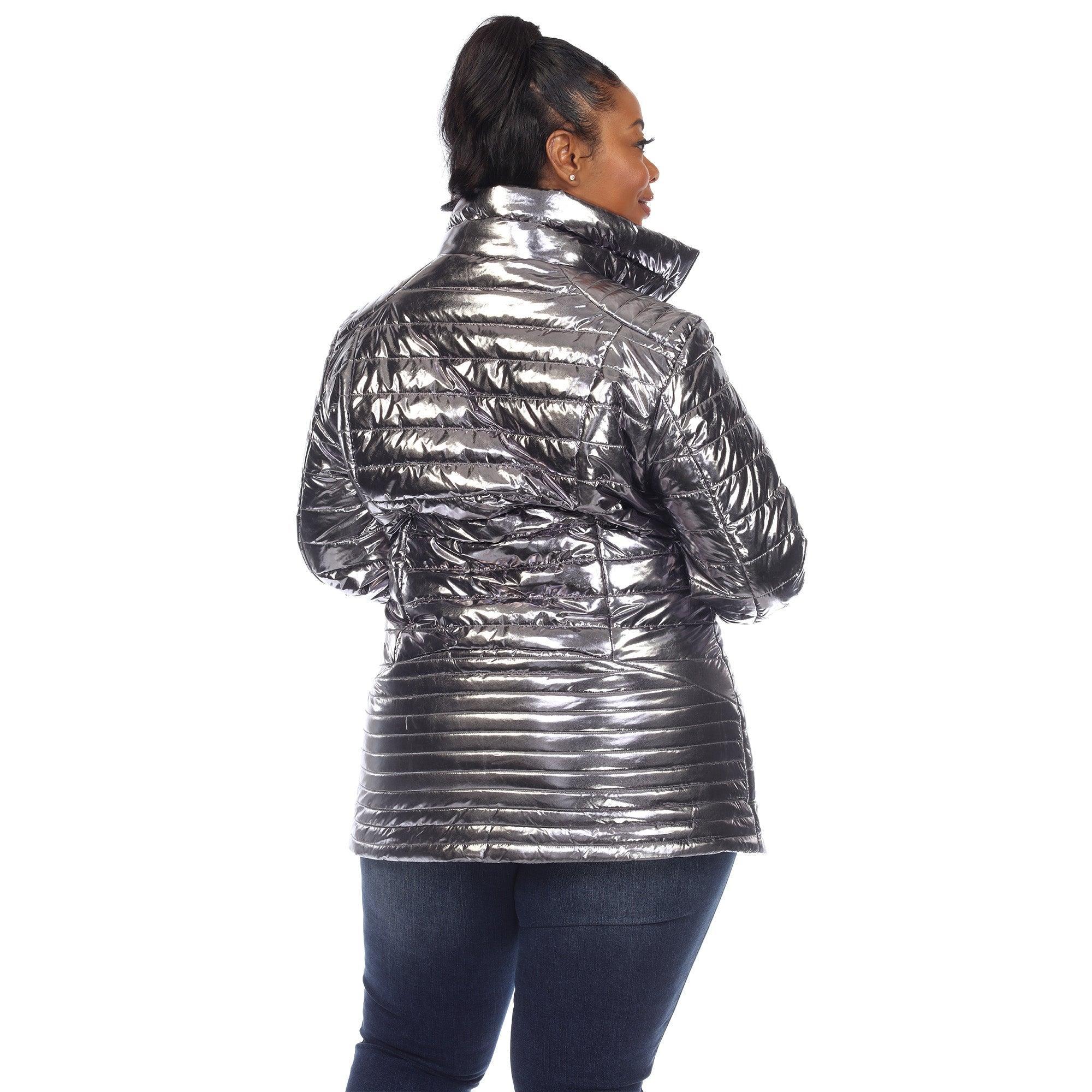 Metallic Puffer Coat - Plus Product Image