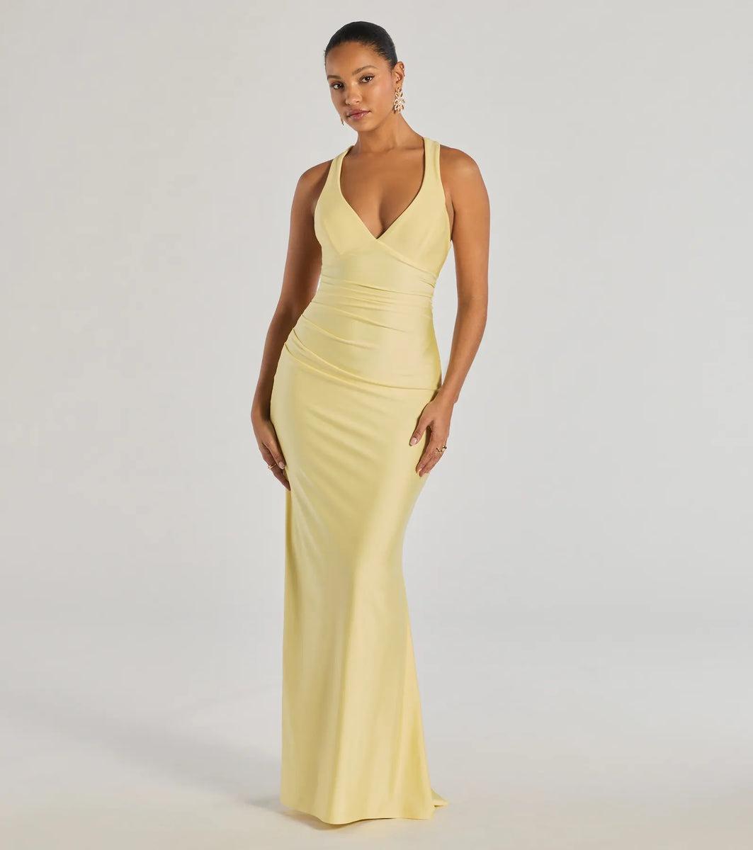 Jianne Formal Lace-Up Back Long Dress Product Image