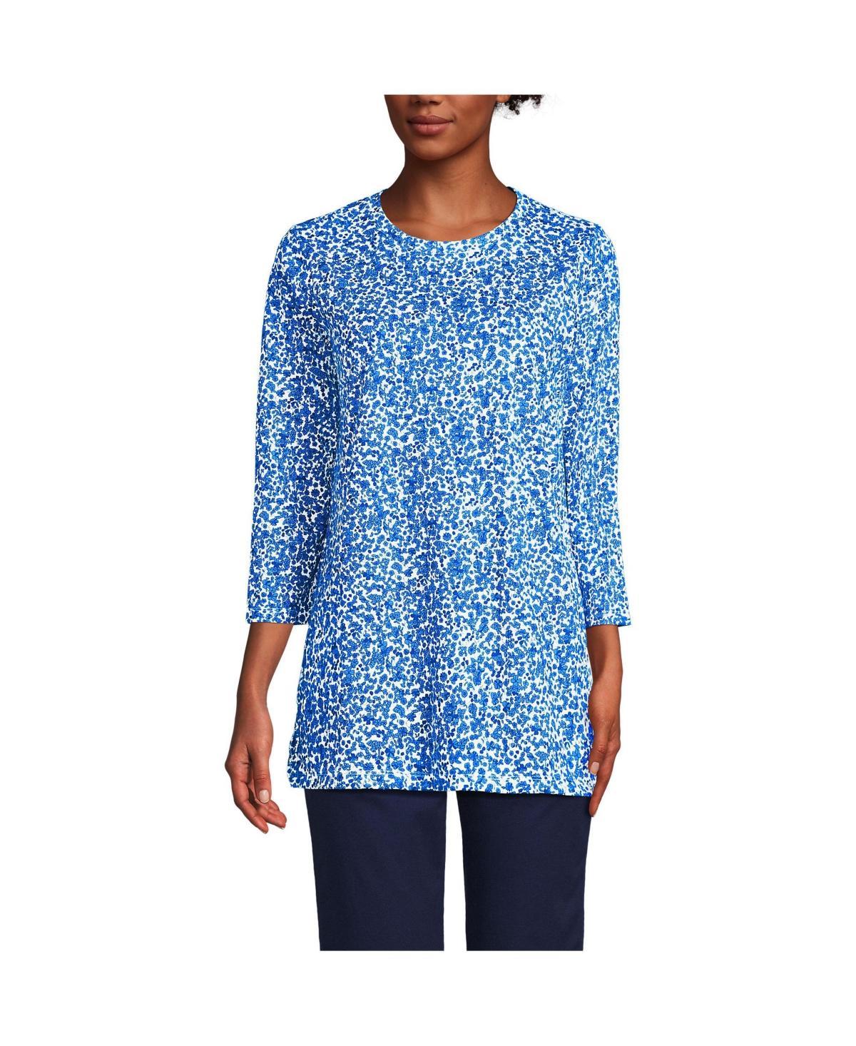 Women's Lands' End Supima Cotton Crewneck Tunic, Size: XL, Fresh Ivory Product Image