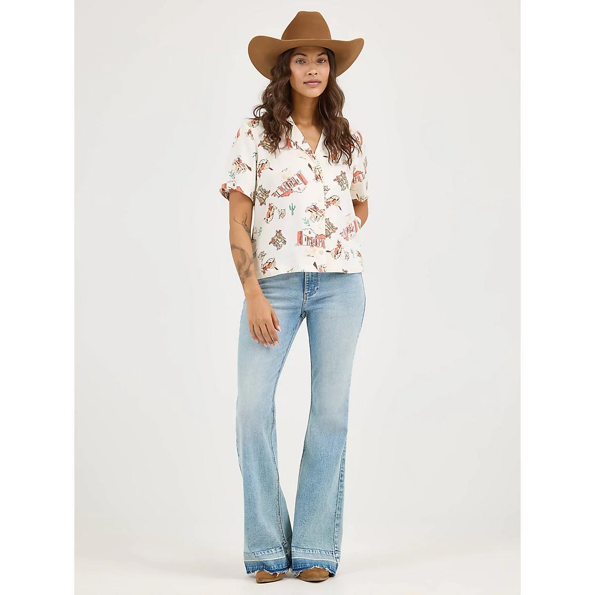 Women's Wrangler Retro® Cowgirl Camp Shirt | Women's TOPS | Wrangler® Product Image