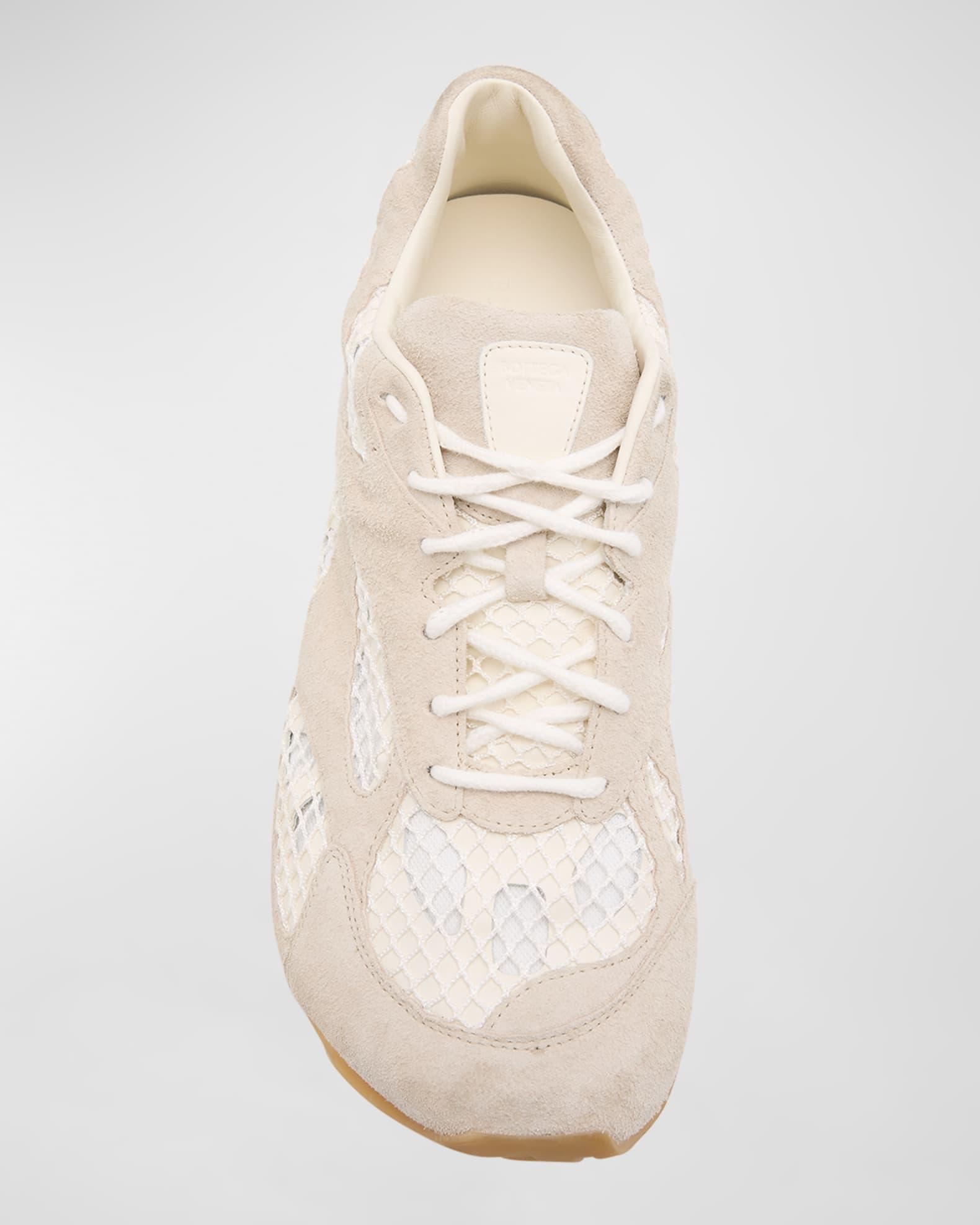 Men's Onyx Suede and Leather Runner Sneakers Product Image