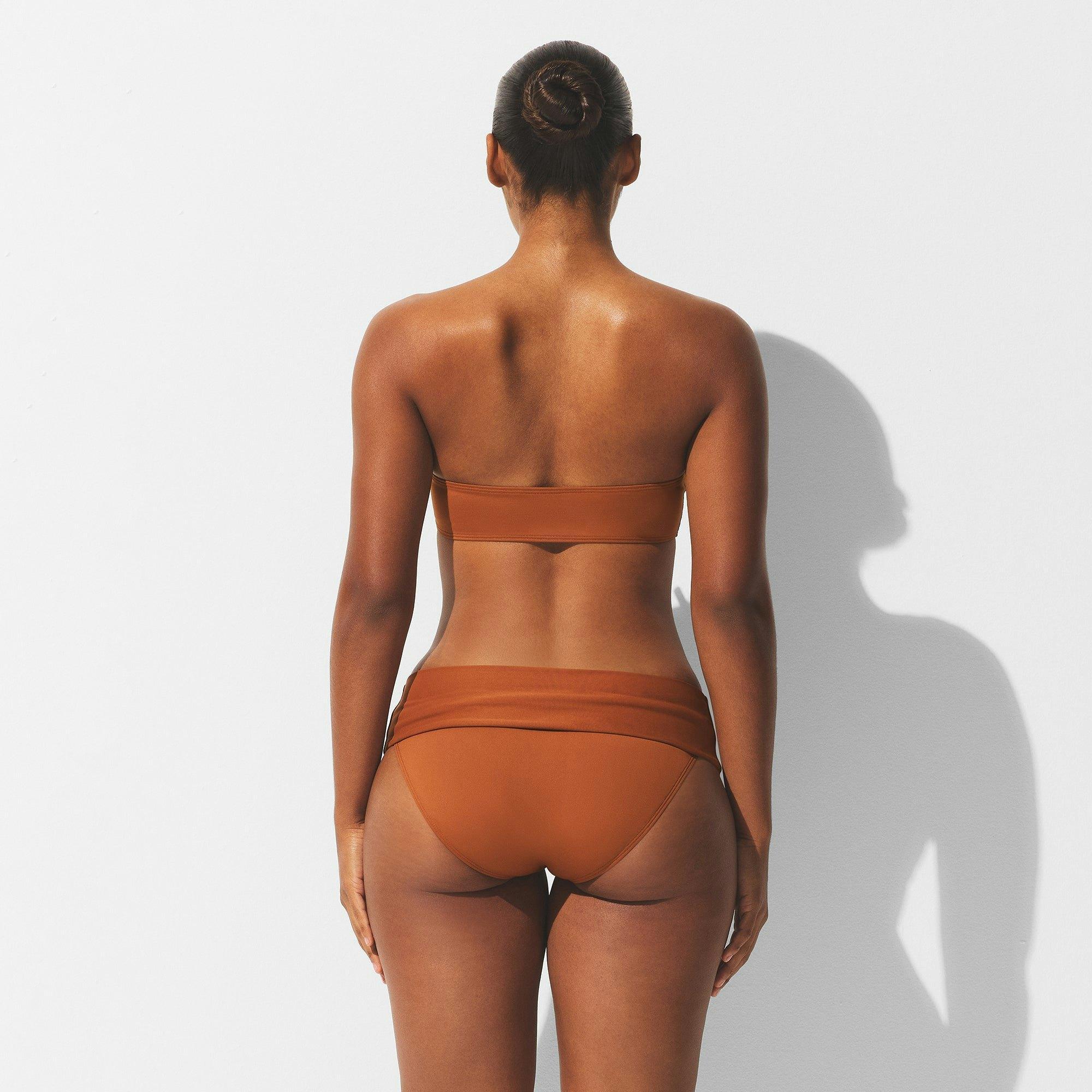 ICONIC SWIM MICRO BANDEAU BIKINI TOP | BRONZE Product Image