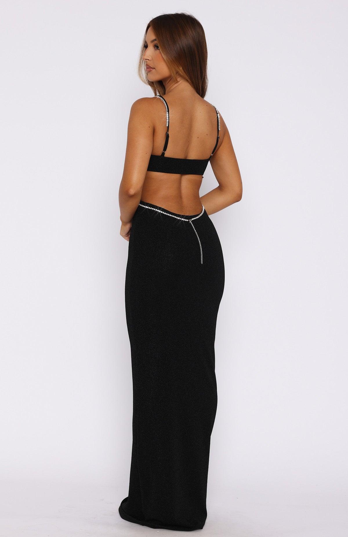 Wanna Go Dancing Maxi Dress Black Product Image