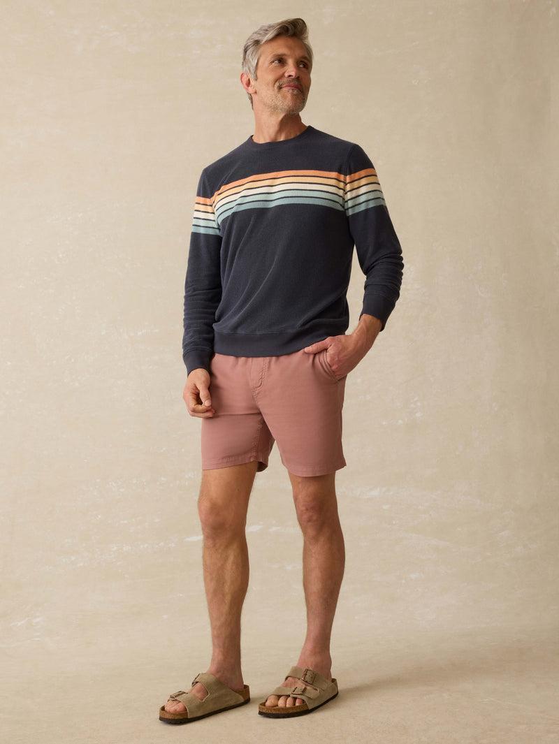 Cabana Towel Terry Crewneck - Seacoast Sunrise Stripe Product Image