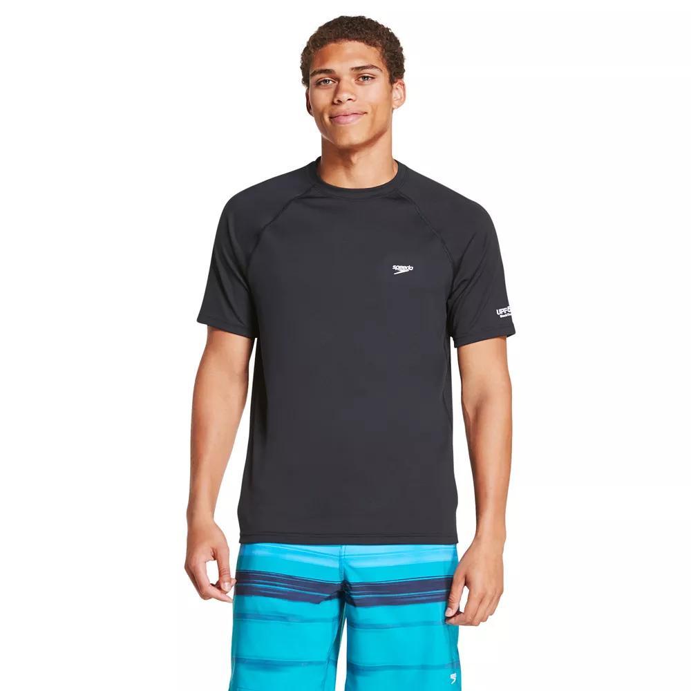 Men's Speedo Quick-Dry UPF 50+ Short Sleeve Swim Tee, Size: Small, Grey Product Image