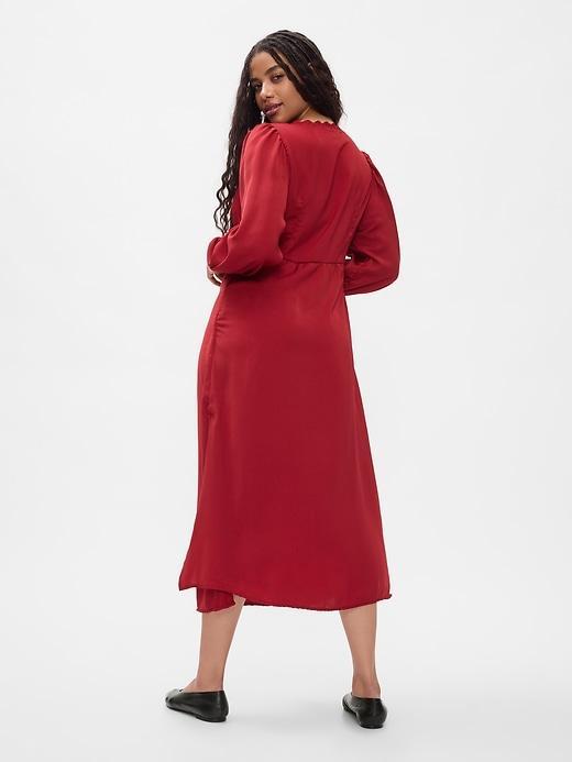Satin Empire Midi Dress Product Image