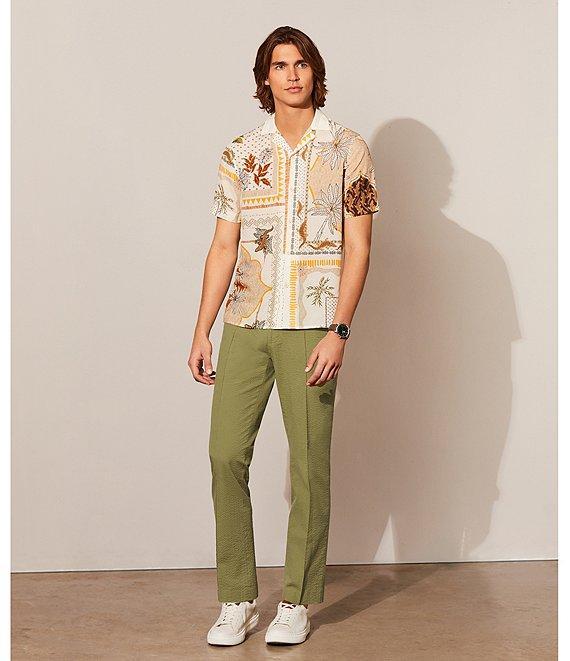 Murano Crocodile World Collection Alex Pintuck Seersucker Dress Pants Product Image