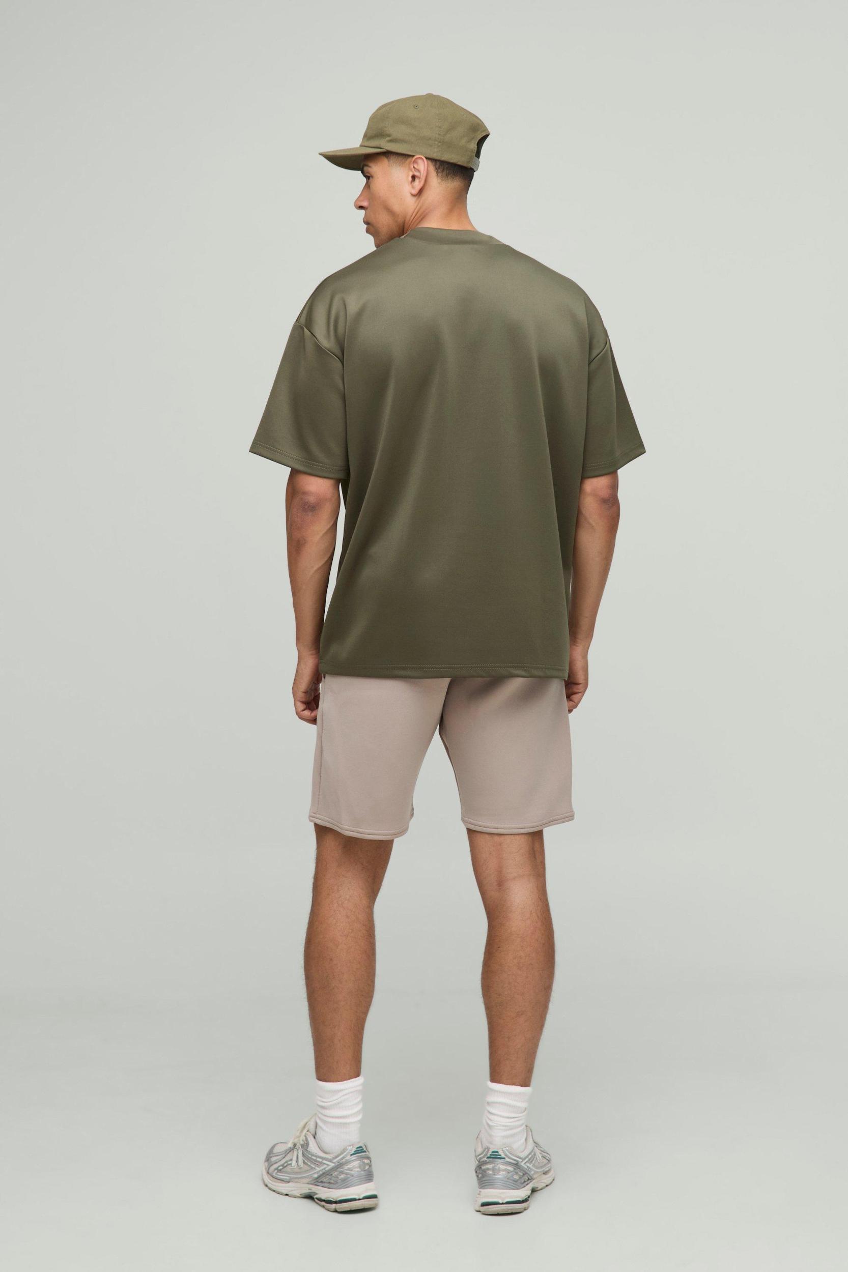 Oversized Extended Neck Man Scuba T-Shirt | boohooMAN USA Product Image