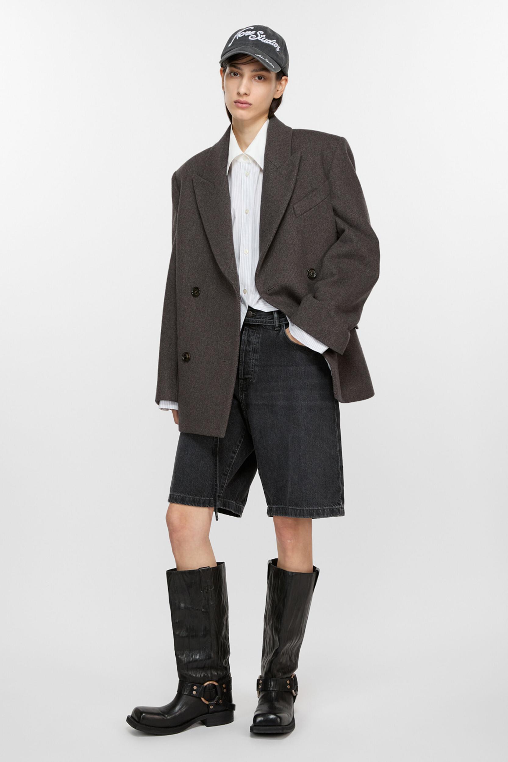 Double-breasted twill jacket Product Image