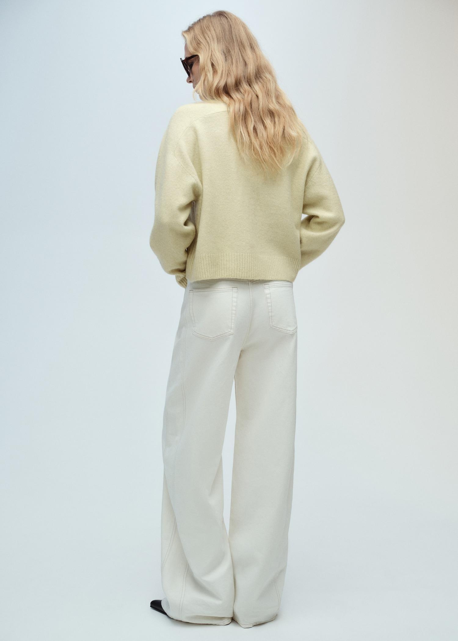 V-neck knit sweater - Women | MANGO USA Product Image
