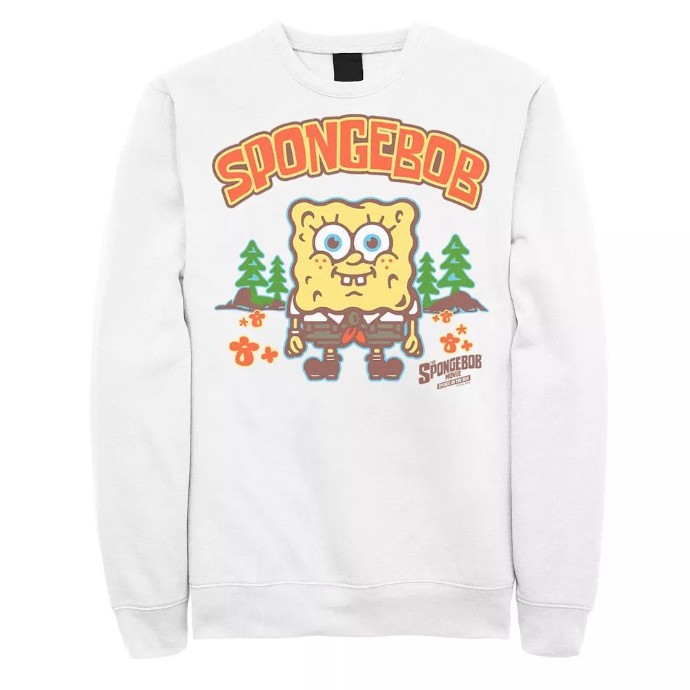 Men's Spongebob Movie Bubble Art Style Sweatshirt, Size: Large, White Product Image