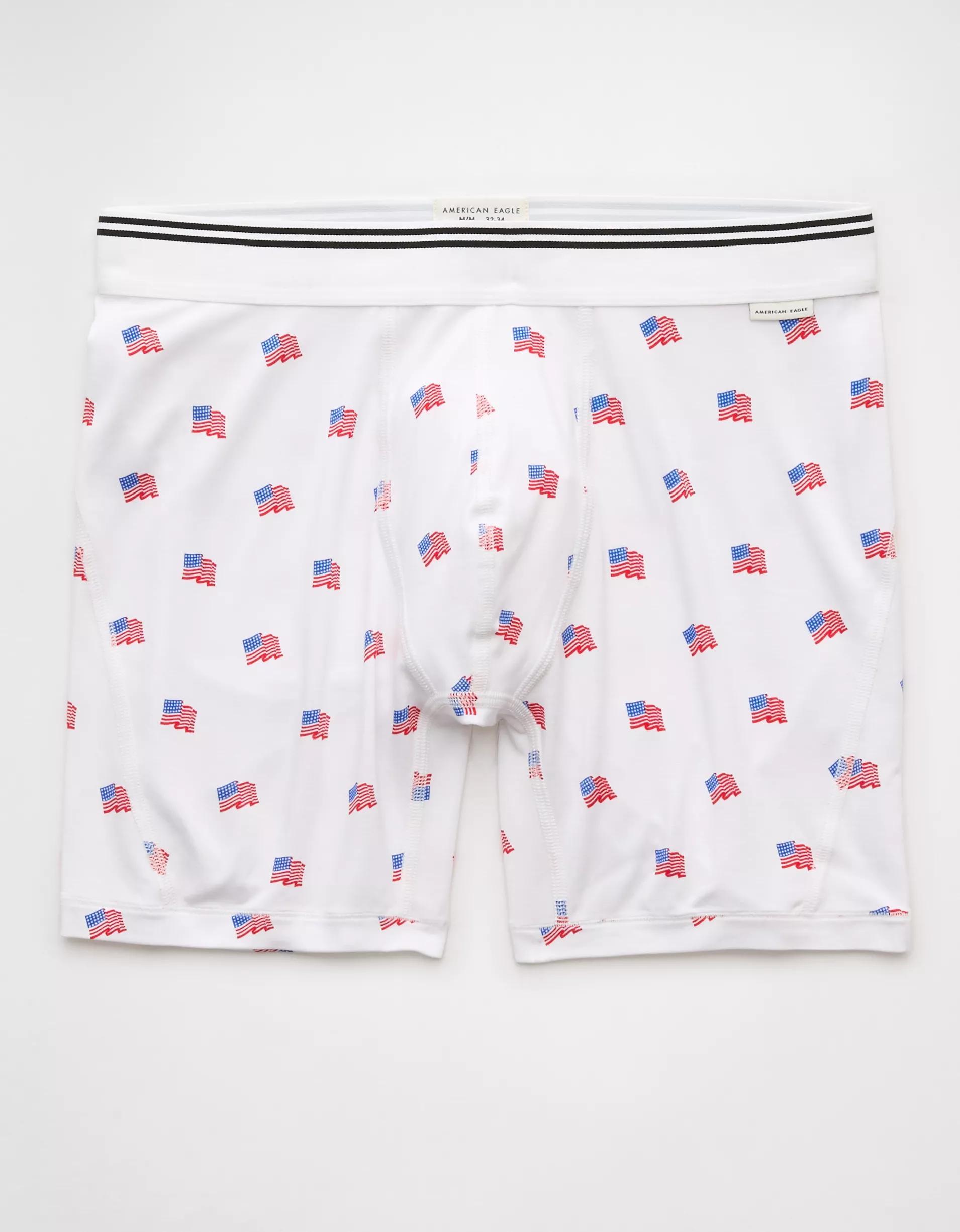 AEO Men's USA Stars & Stripes 6" Ultra Soft Boxer Brief Product Image